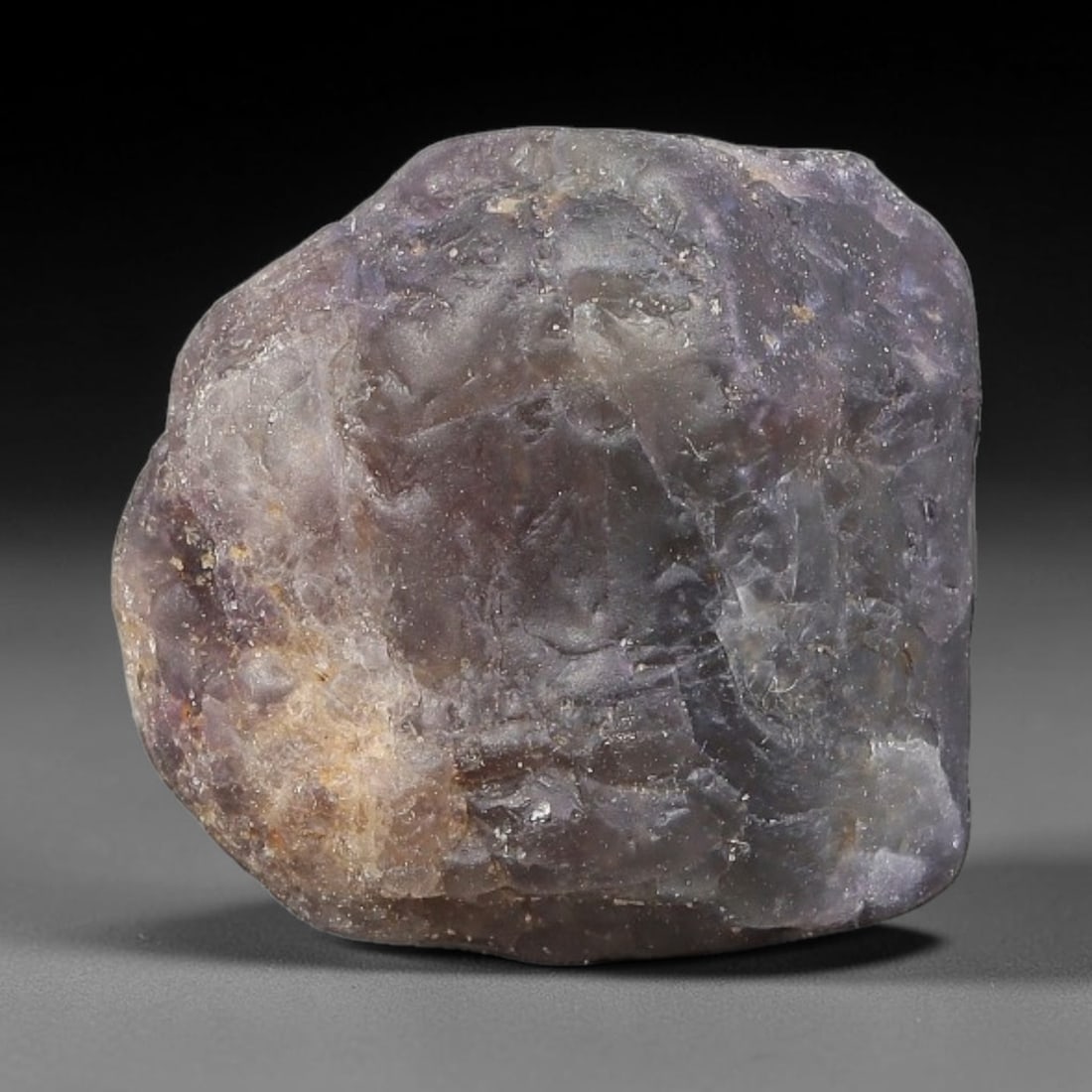 32.49ct Natural Grey Purple Spinel Rough Gemstone, Raw Spinel Crystal, 1TV: Natural grey purple spinel rough crystal weighing 32.49 carats, measuring 18.4x17.8x9.7mm. Unpolished raw specimen with blended grey and soft purple hues, natural textured surface, fine mineral speckl