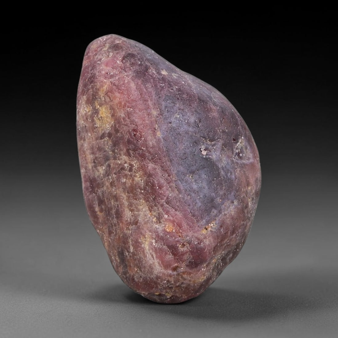 54.35ct Natural Multi Tone Spinel Rough Gemstone, Raw Spinel Crystal, 20TV: Natural multi tone spinel rough specimen weighing 54.35 carats, dimensions 26.1x15.8x14.7mm. Unpolished tumbled raw stone with blended deep red, purple and warm earthy tones, natural surface texture a