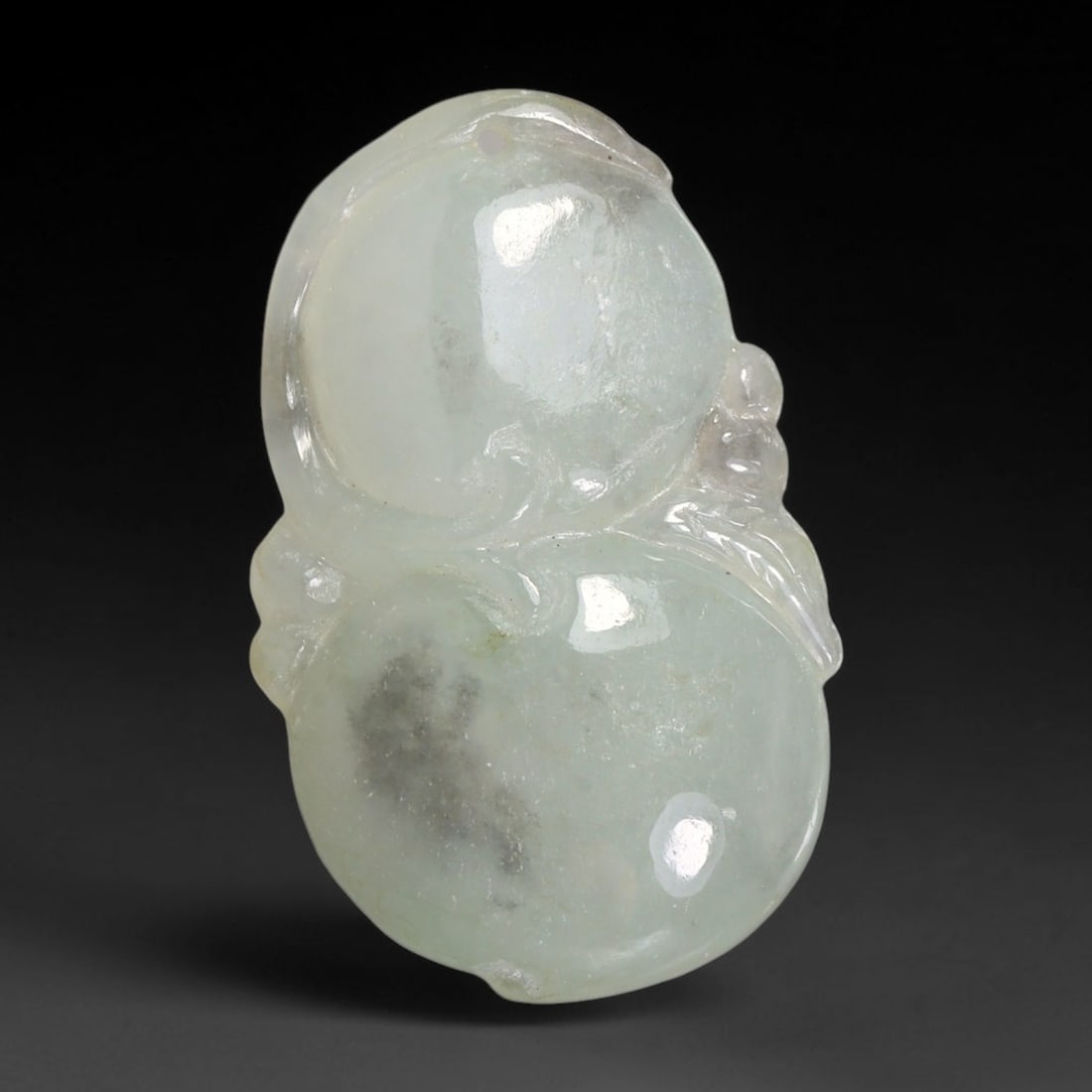 Natural Burmese Type A Jadeite Jade Hand Carved Pendant, 10TS: Artisan hand-carved untreated Burmese Type A jadeite jade pendant measuring 30.9x19.8 mm. Carefully sculpted with detailed relief craftsmanship and finished with a smooth glossy polish. Authentic Type