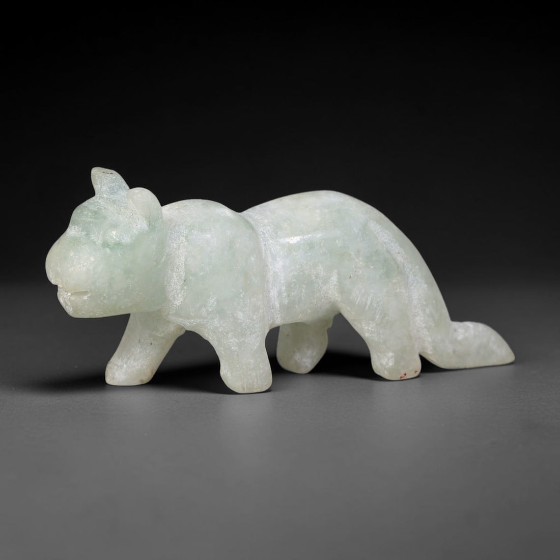 Natural Burmese Type A Jadeite Jade Hand Carved Pendant, 14TS: Artisan hand-carved untreated Burmese Type A jadeite jade pendant measuring 43.0x16.3 mm. Carefully sculpted with detailed relief craftsmanship and finished with a smooth glossy polish. Authentic Type