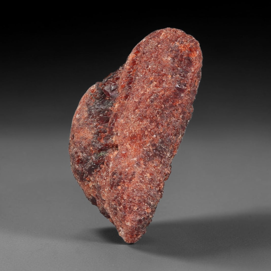 52g Natural Red Garnet Rough Gemstone, Raw Garnet Crystal, 91YT: Natural red garnet rough specimen , measuring 56.9x28.5x20.3mm. Unpolished raw matrix stone with rich reddish tones, natural surface texture, white mineral coating and small yellow crystal inclusions 