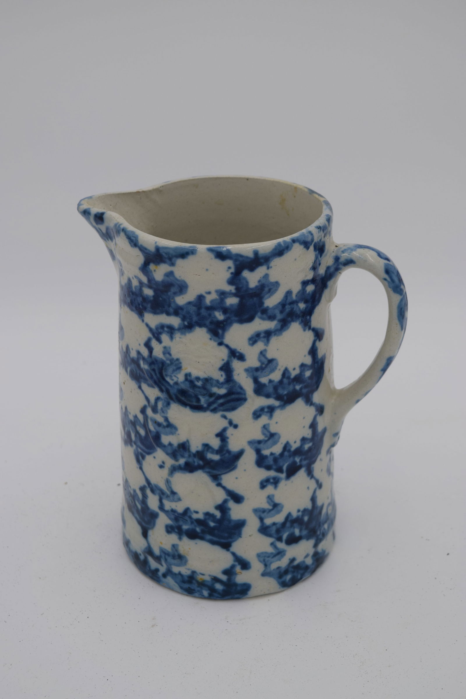Early 19th Century Blue & White Spongeware Pitcher (1 of 6)