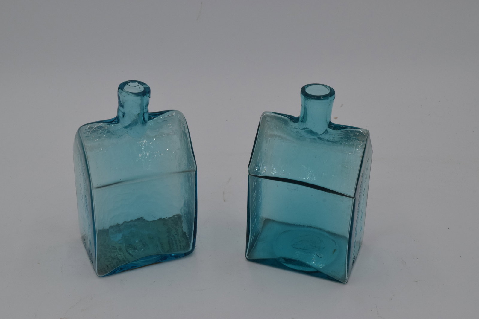 Pair Of EJ BOOZ Old Cabin Embossed Whiskey Bottles (1 of 5)