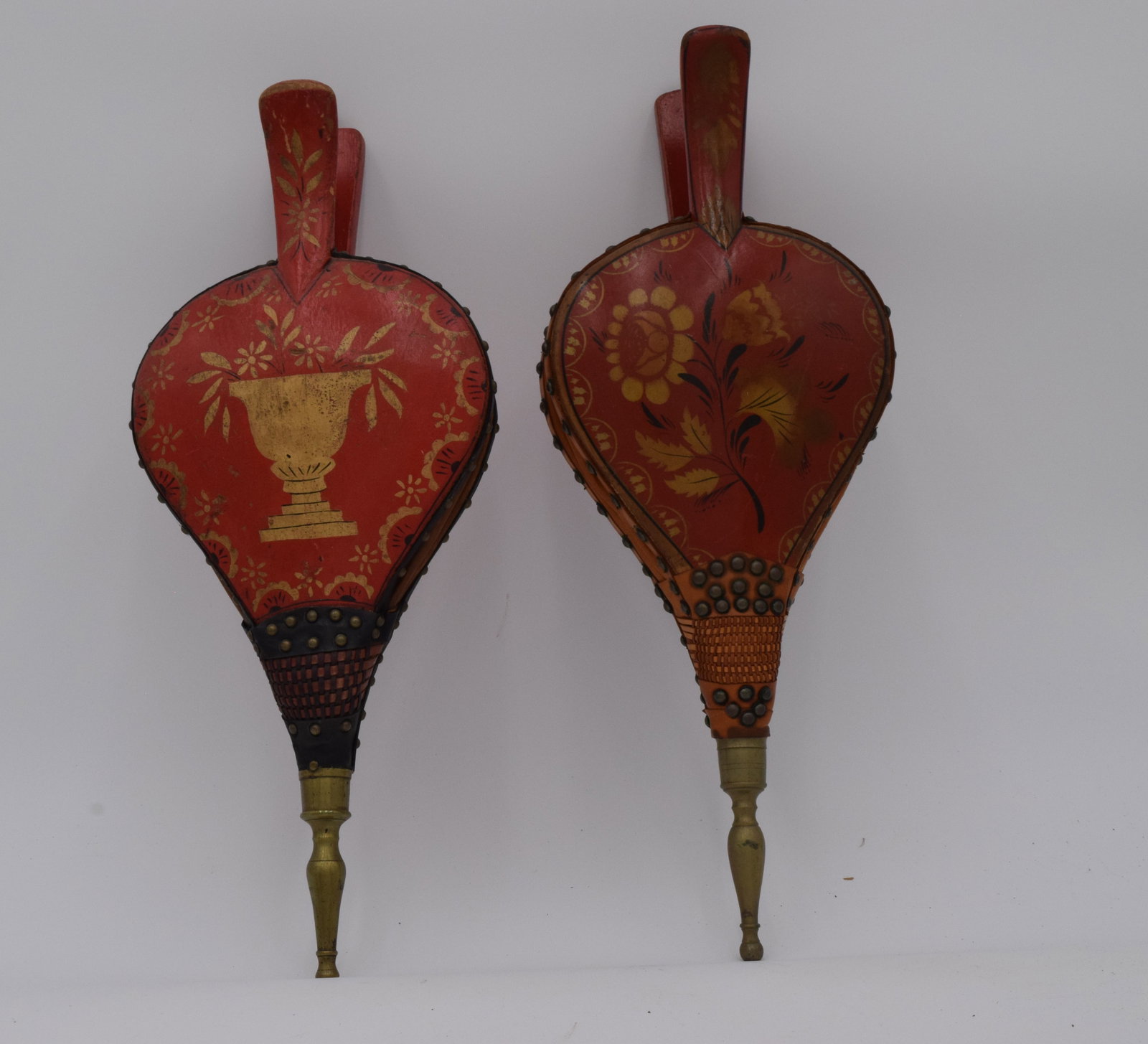 Pair Of Early American Paint Decorated Fireplace Bellows (1 of 7)