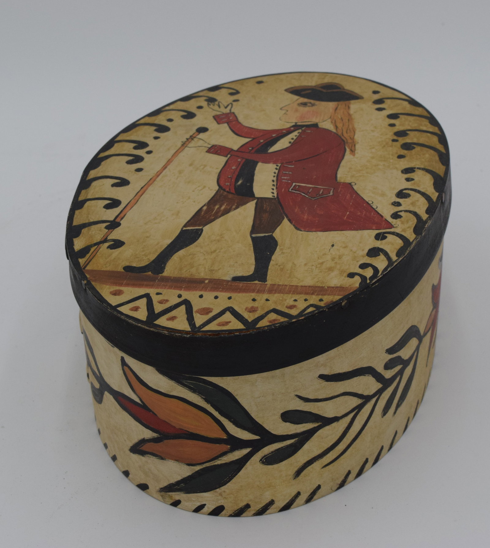 Folk Art Wooden Box With Lid by Carl Rietz (1 of 9)