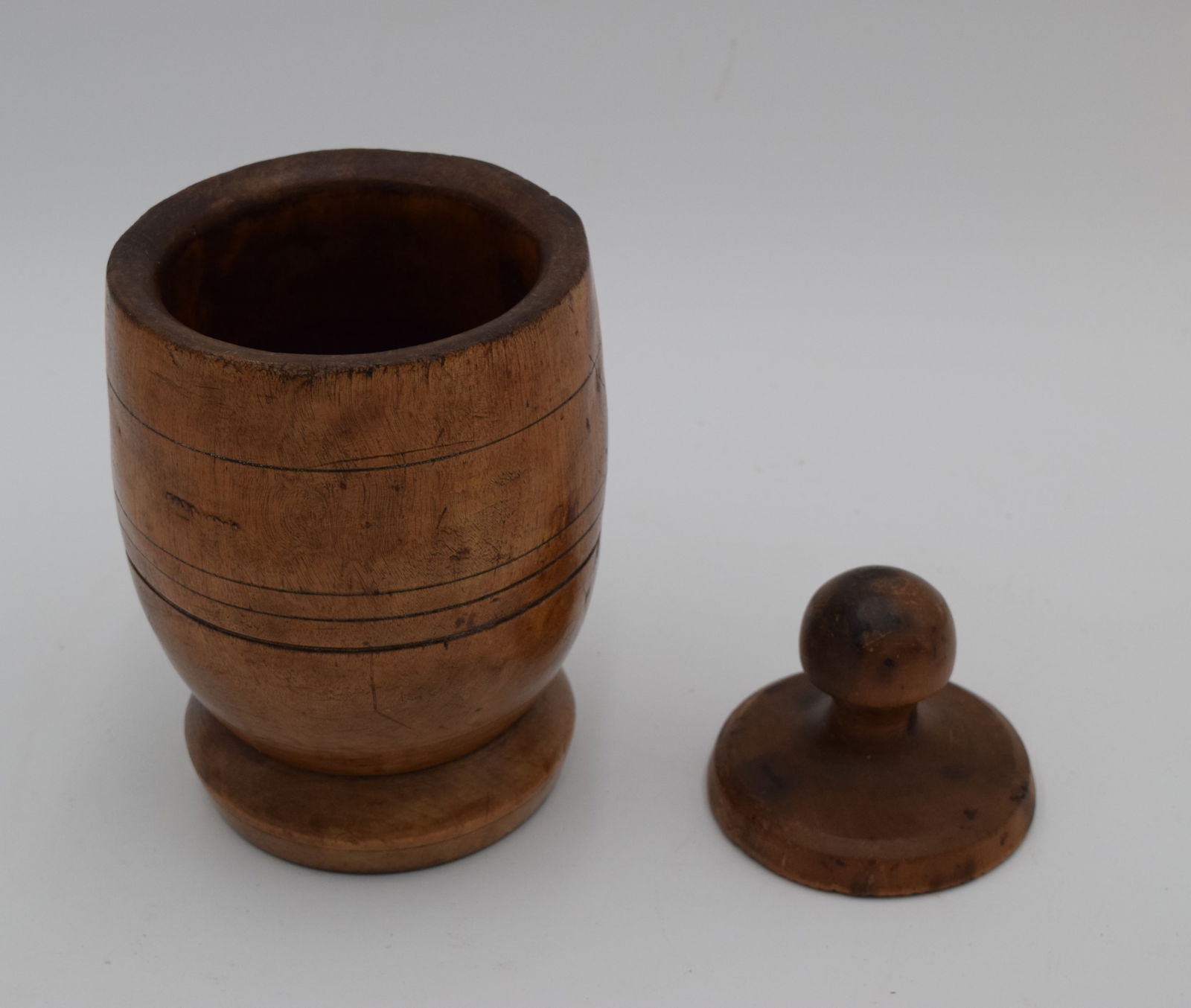 Wood Mortar And Butter Press Pestle With Mold (1 of 7)