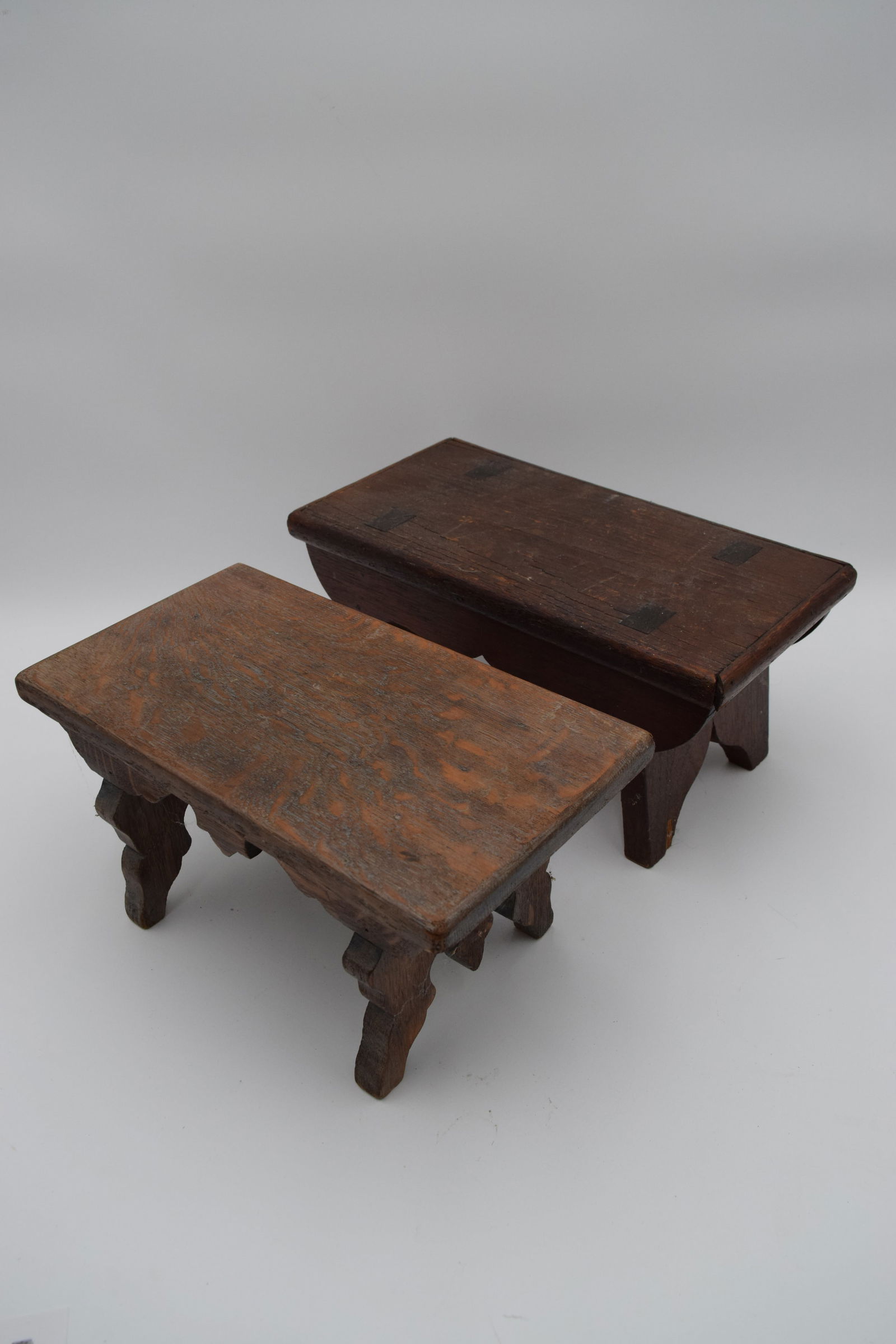 Pair Of 19th Century Antique Early American Footstools (1 of 6)