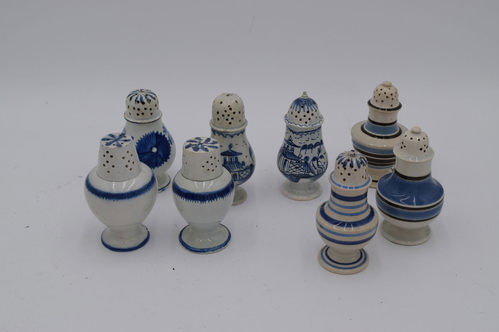 Antique English & Delft Shakers (8 pc) (1 of 7)