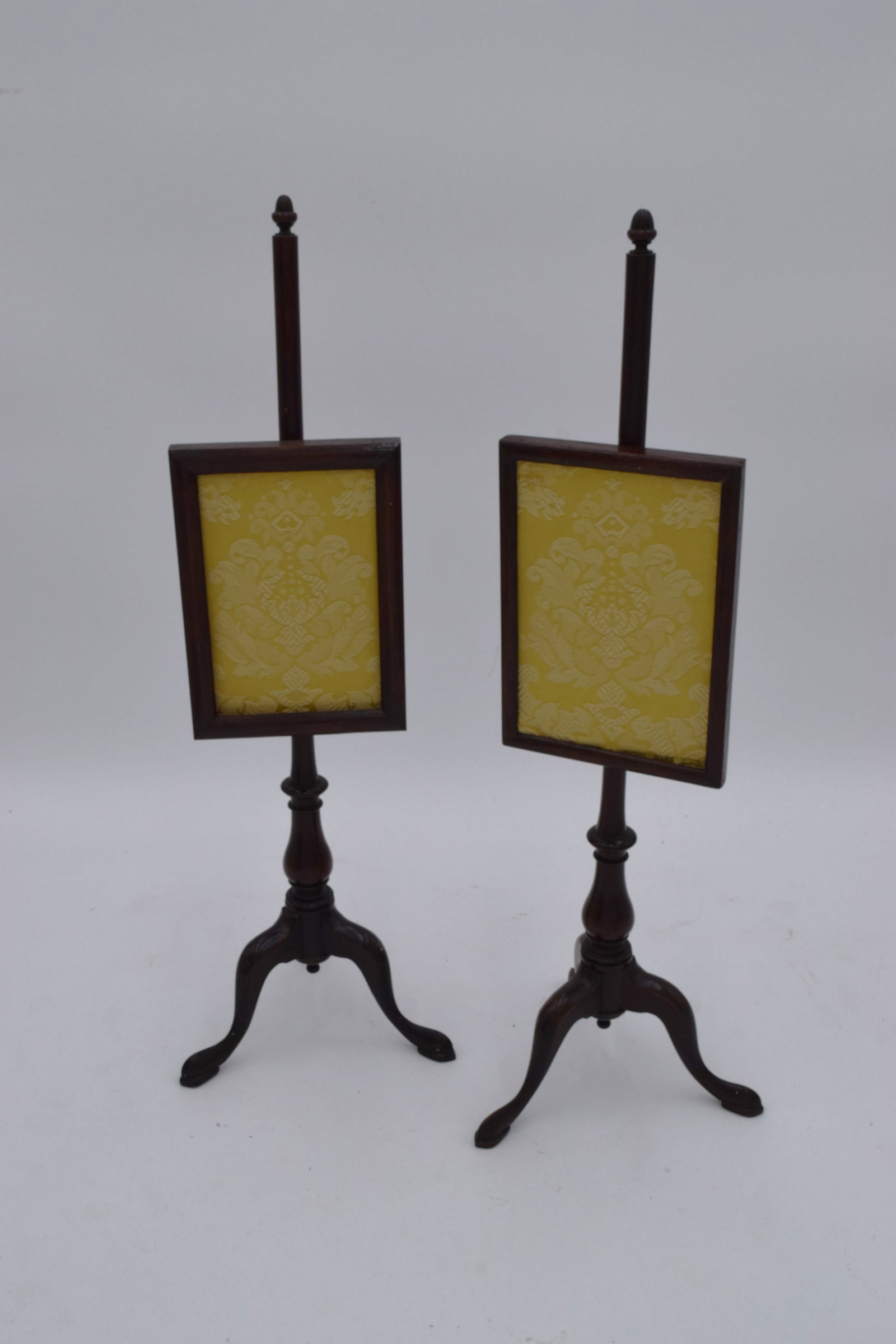 Pair Of Antique Queen Anne Style Miniature Fire Screens (1 of 9)