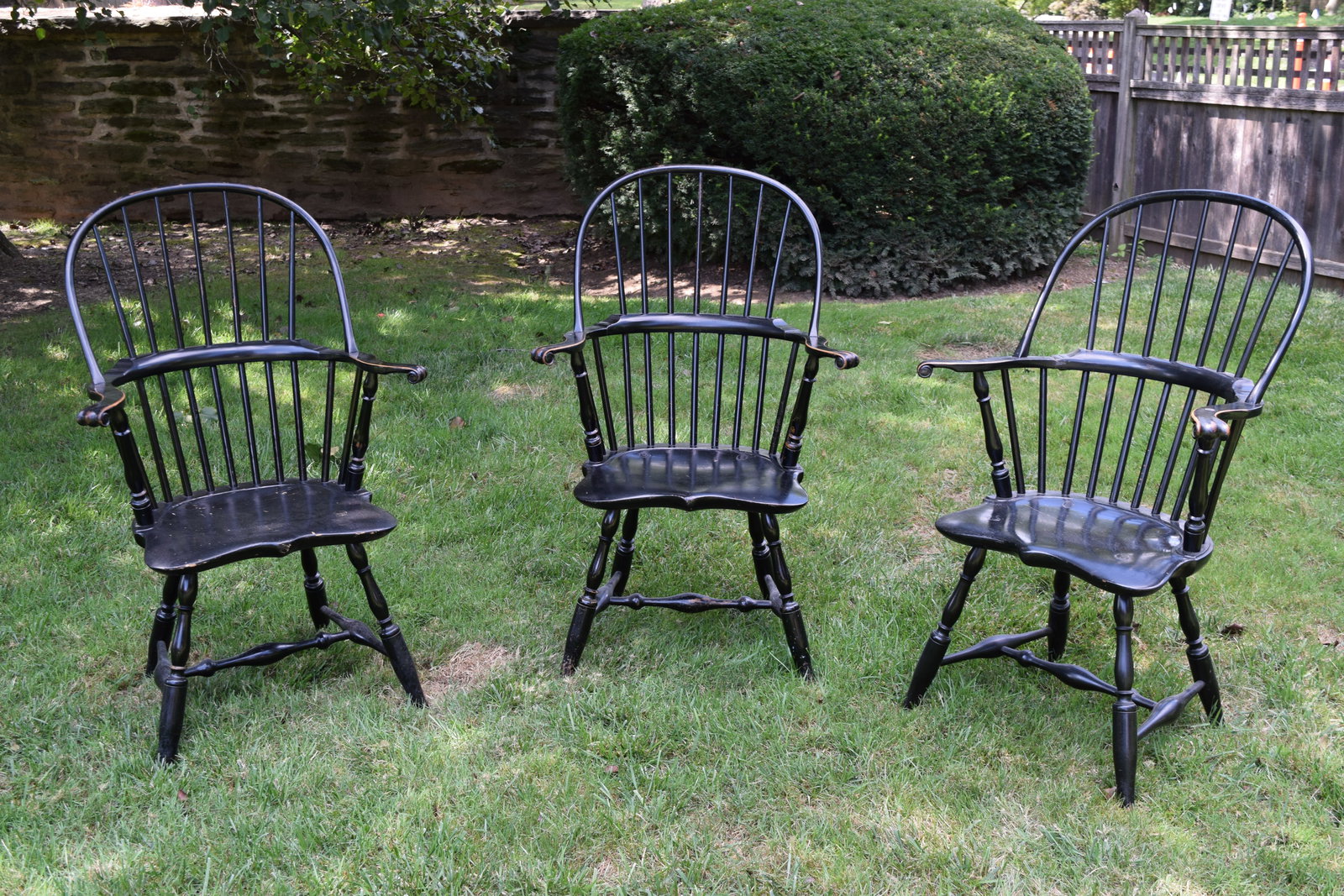Set of 3 Kittinger Colonial Williamsburg Windsor Dining Chairs (1 of 10)