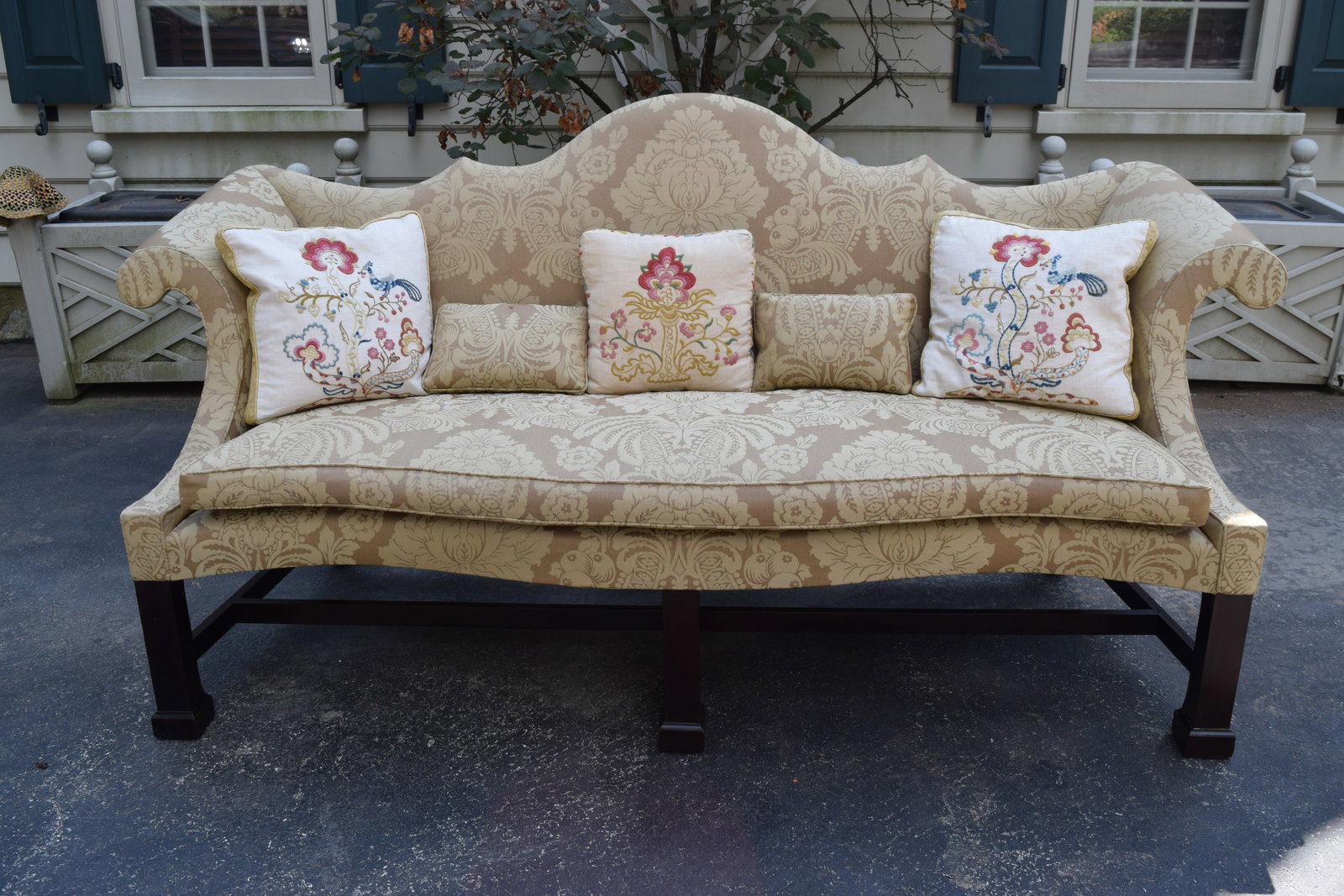 Benchmade Rococo Damask Upholstered Sofa Alan Miller (1 of 13)