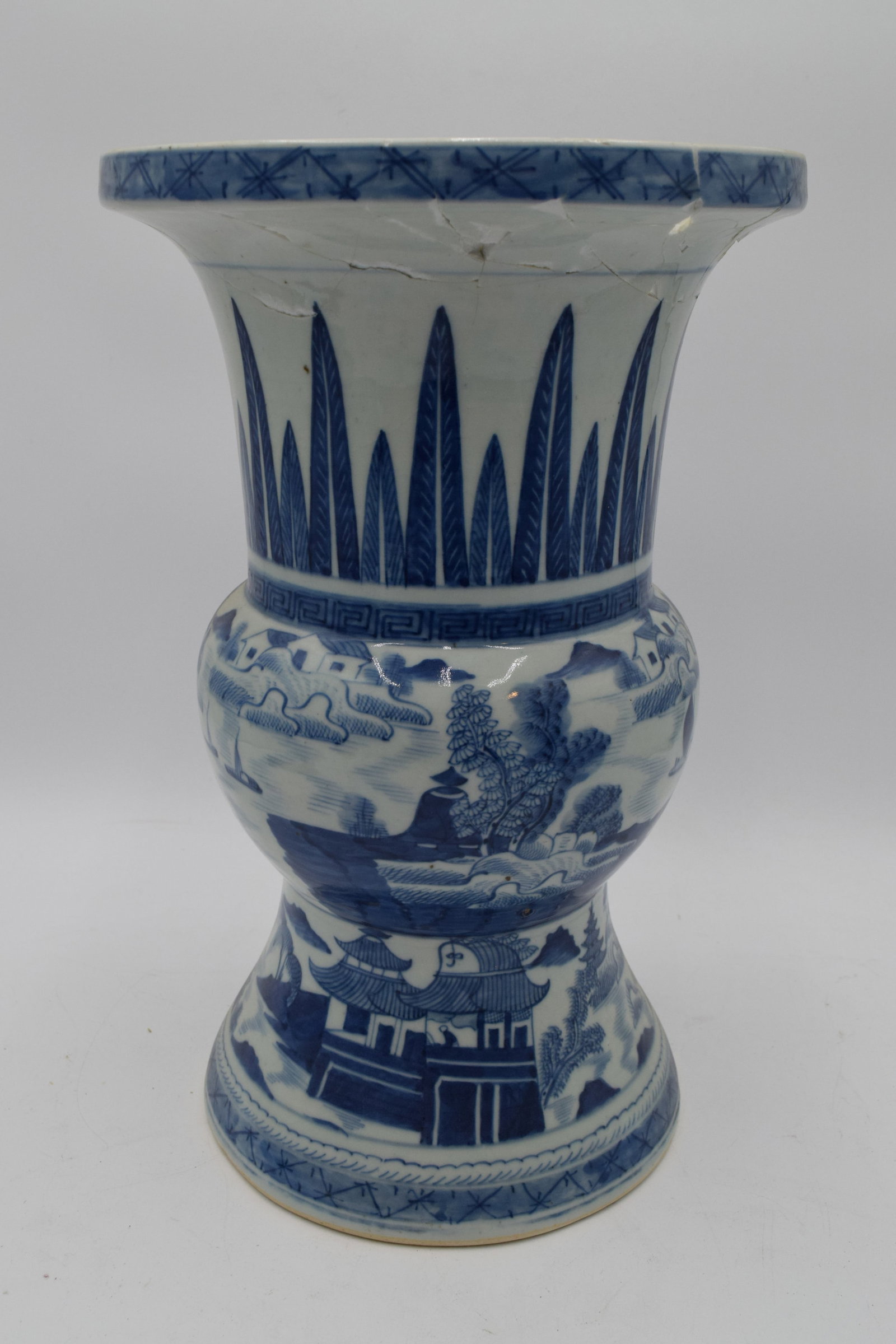 Large Early Canton Chinese Baluster Vase (1 of 8)
