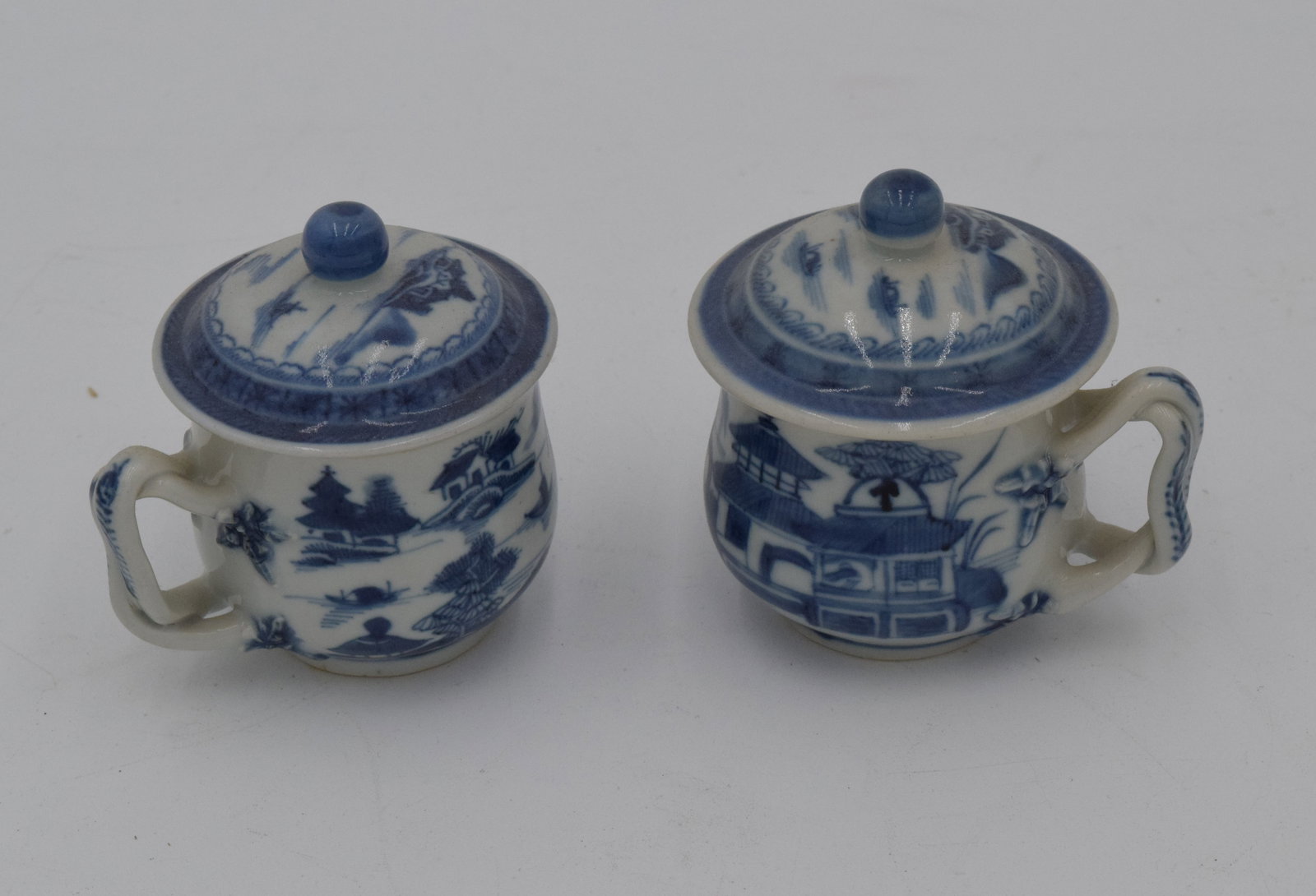 Small Early Canton Lidded Creamers (2 pc) (1 of 6)