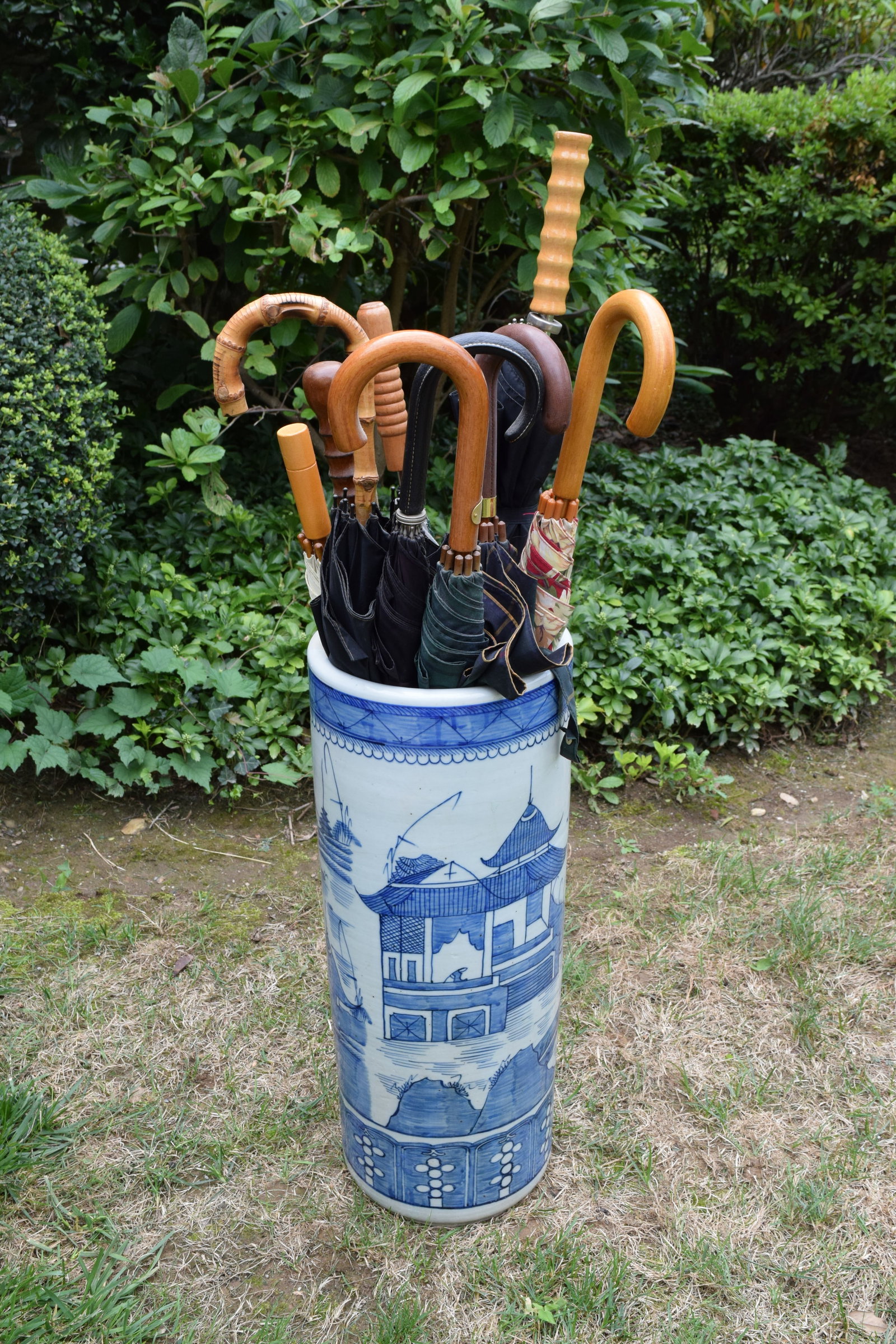 Early Chinese Canton Umbrella Holder Stand (1 of 14)