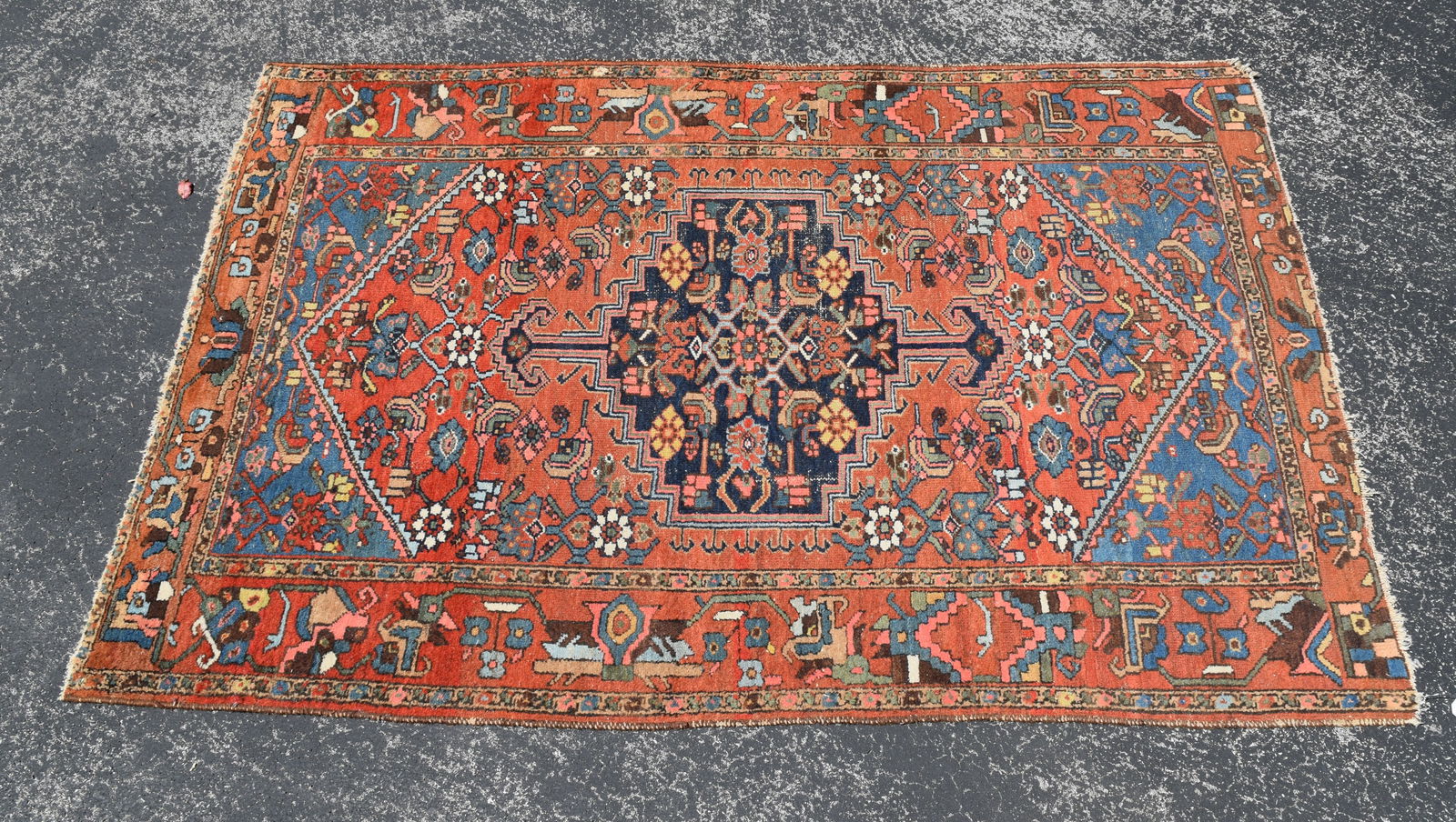 Vintage Hand Woven Persian Tabriz Carpet Rug (1 of 8)