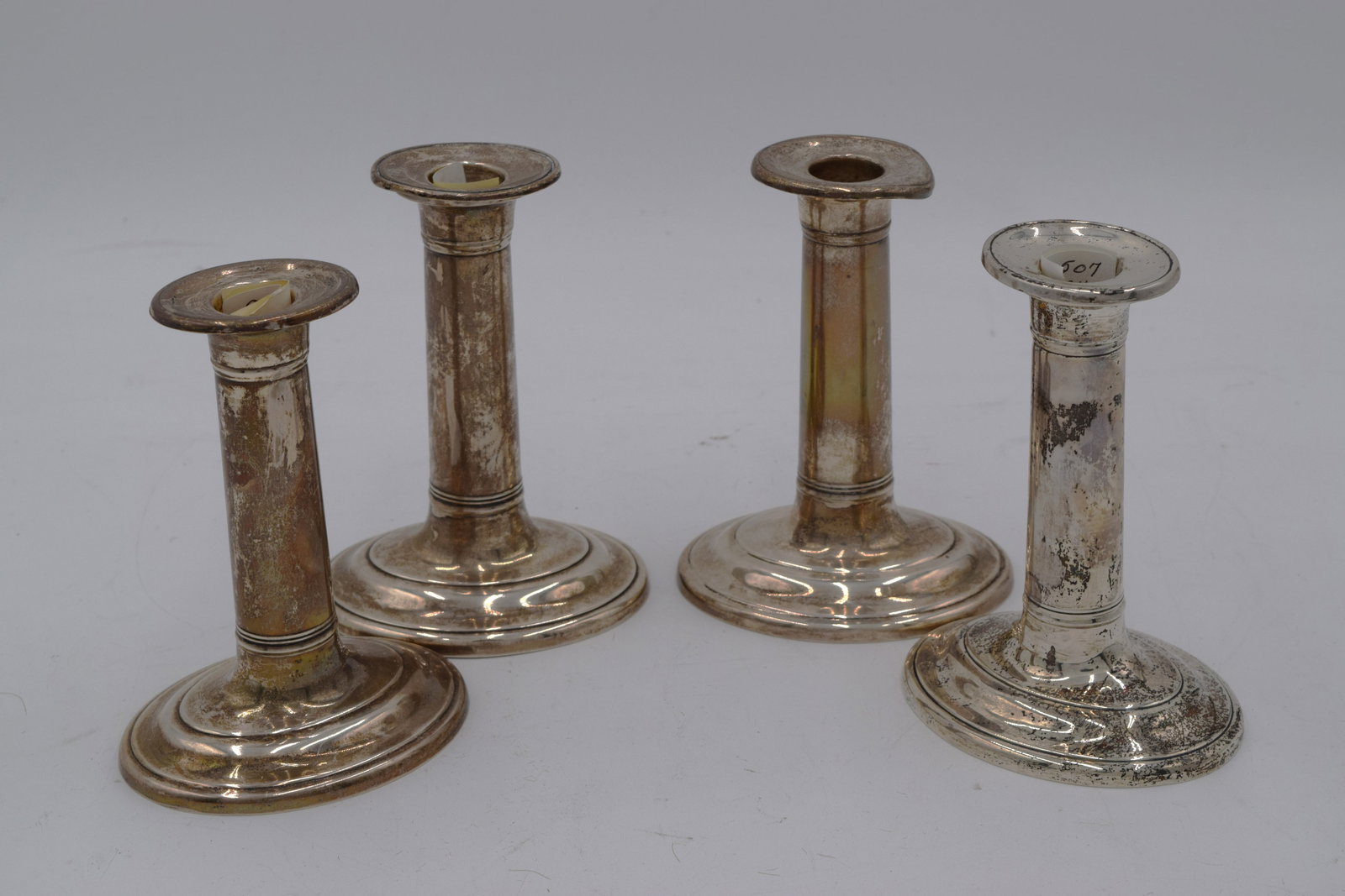 Set of 4 Colonial Williamsburg RT-24 Stieff Silver Candlesticks (1 of 8)