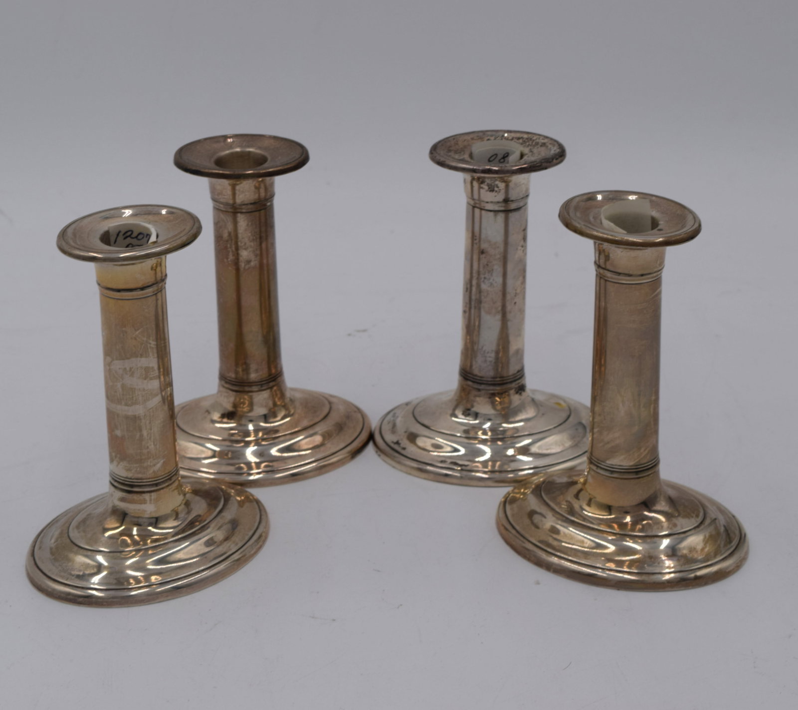 Set of 4 Colonial Williamsburg RT-24 Stieff Silver Candlesticks (1 of 7)