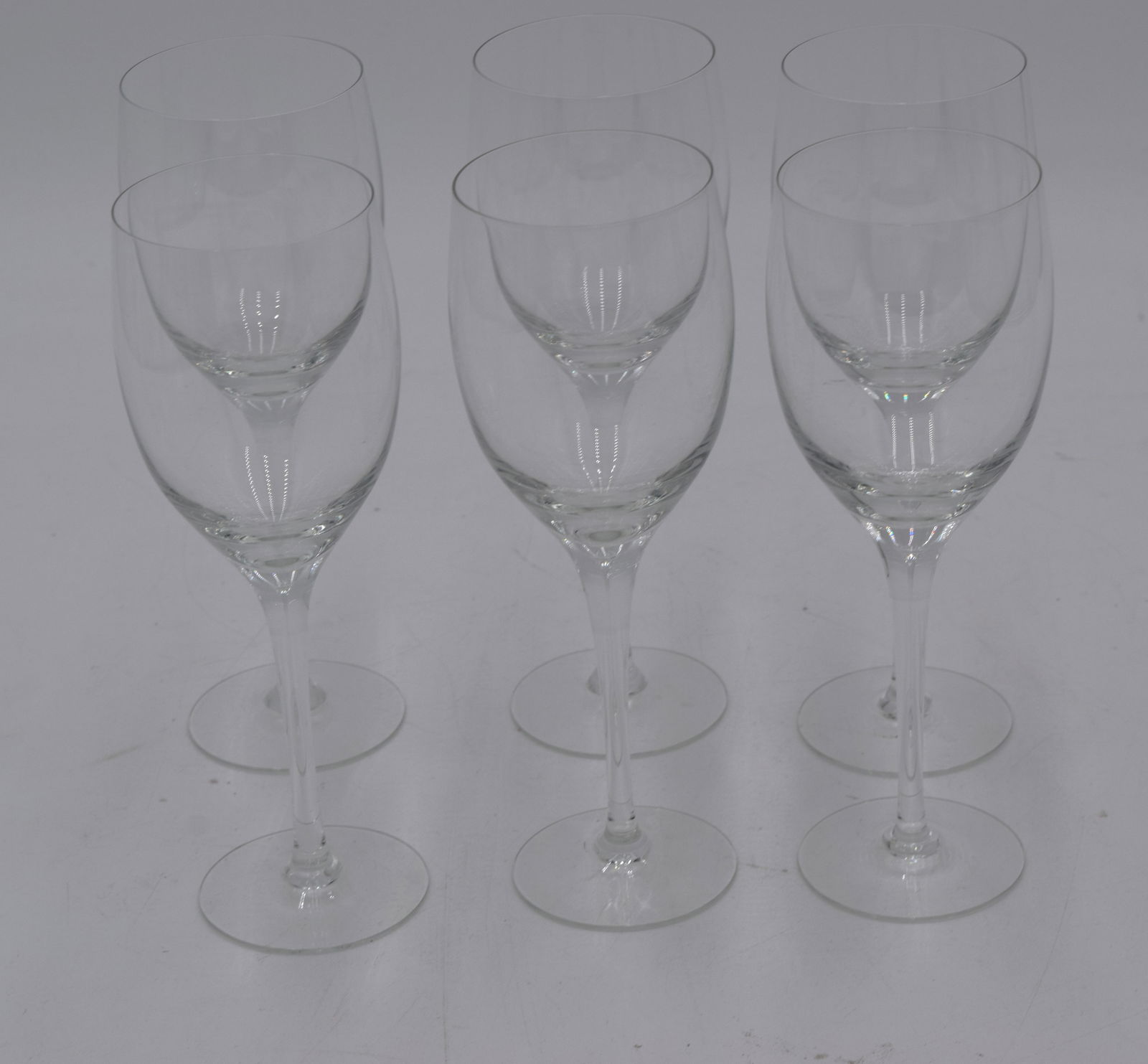 Set of 6 Wine Glass Goblets: Unmarked or signed, possibly Colonial Williamsburg