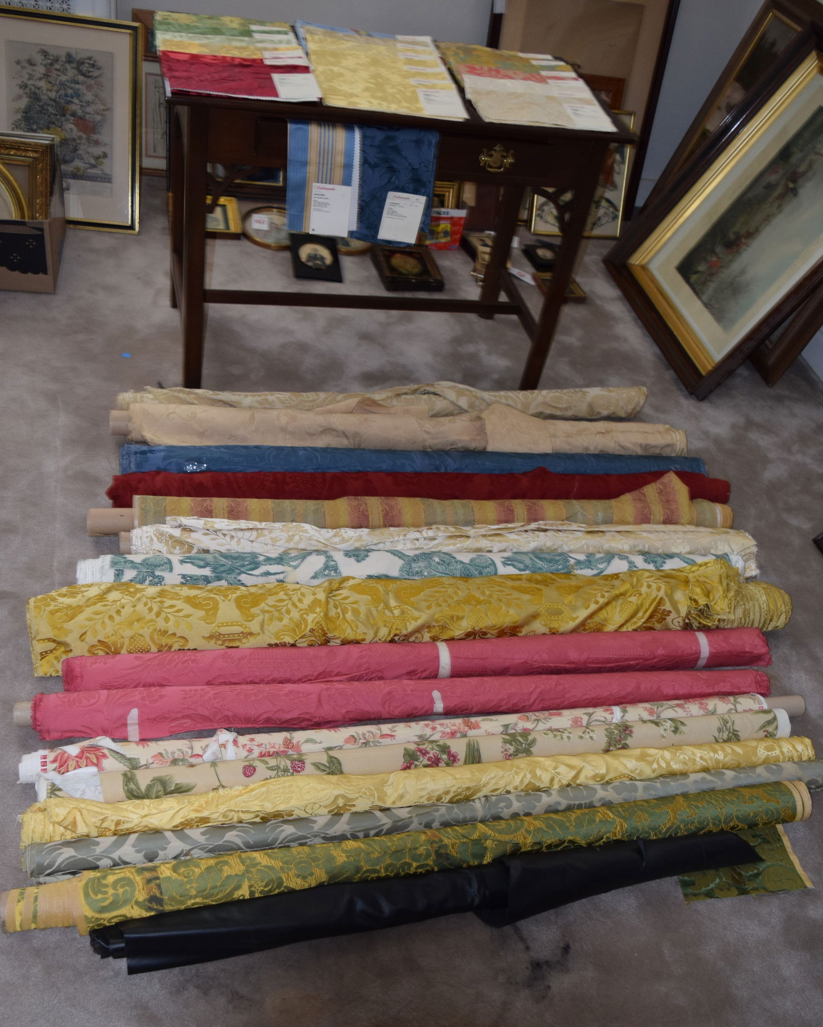 Various Mix of Scalamandre Samples & Bolts of Fabric (1 of 20)