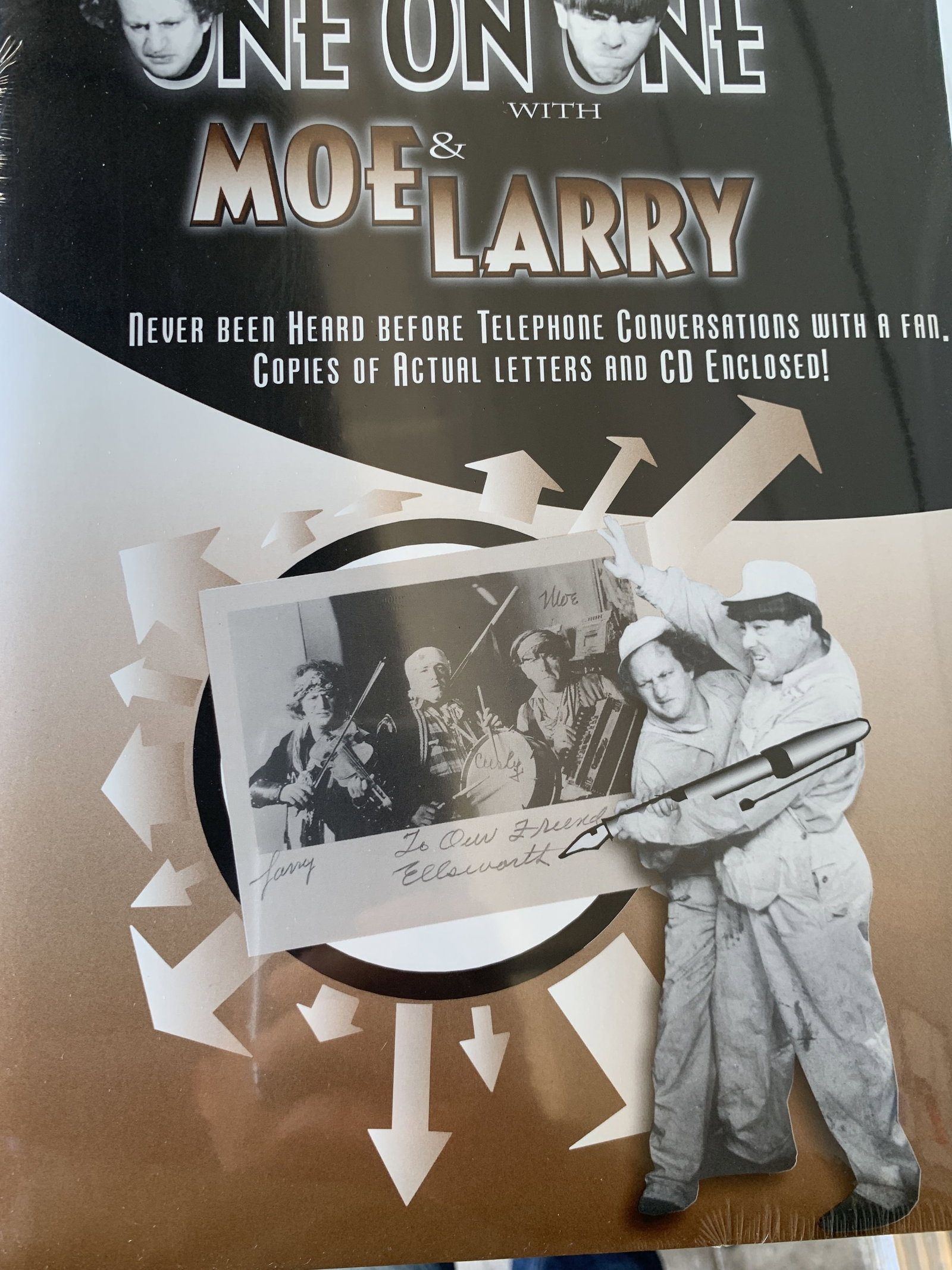 3 Stooges collectible interview: This is a collectors edition that is a must have for any 3 stooges collector. It contains a CD with telephone conversations with a true fan of Moe and Larry. It is a collectors edition containing lett