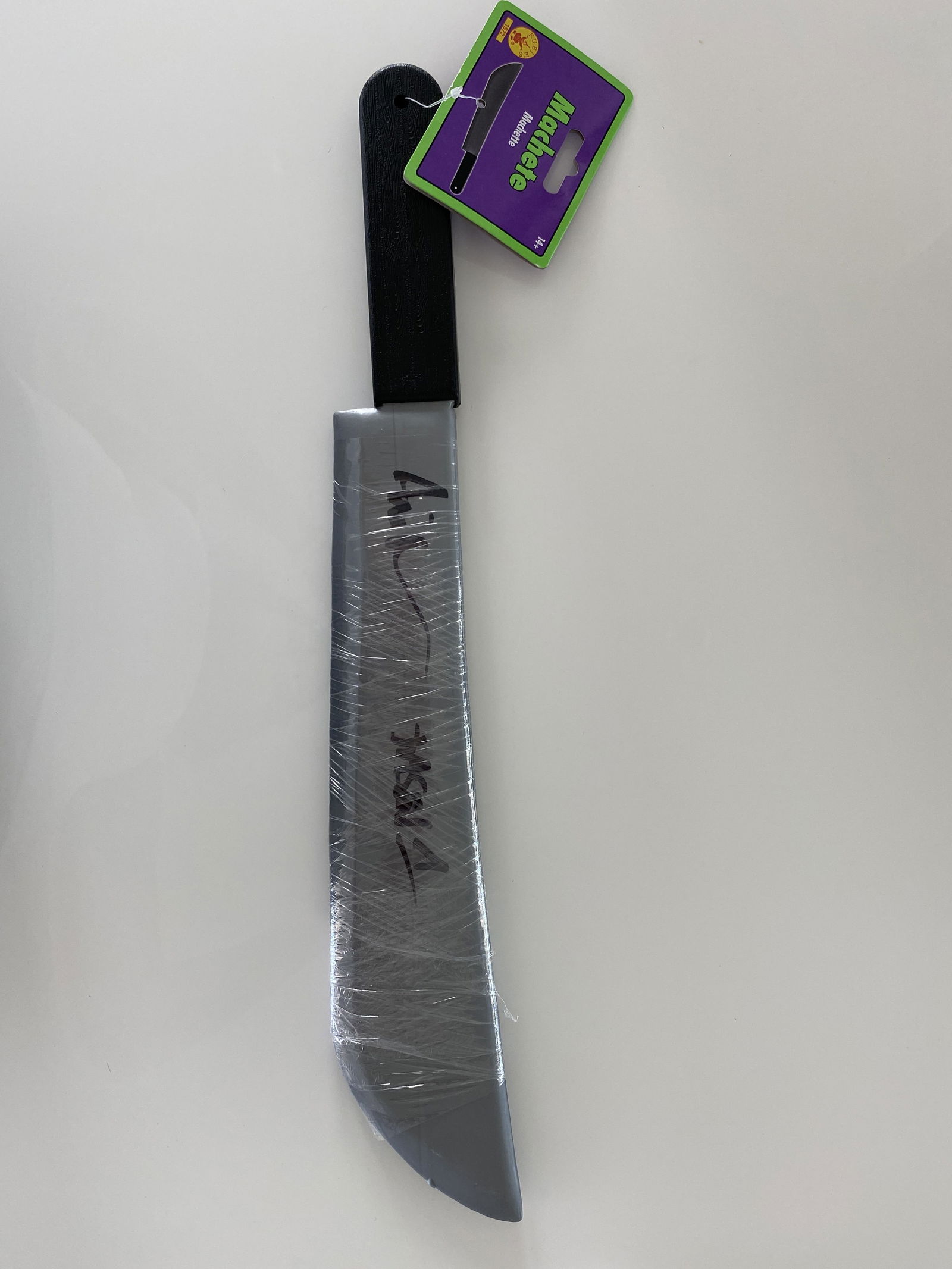 Friday the 13th Ari Lehman signed replica machete: Ari Lehman signed replica machete. 20 inches made from plastic