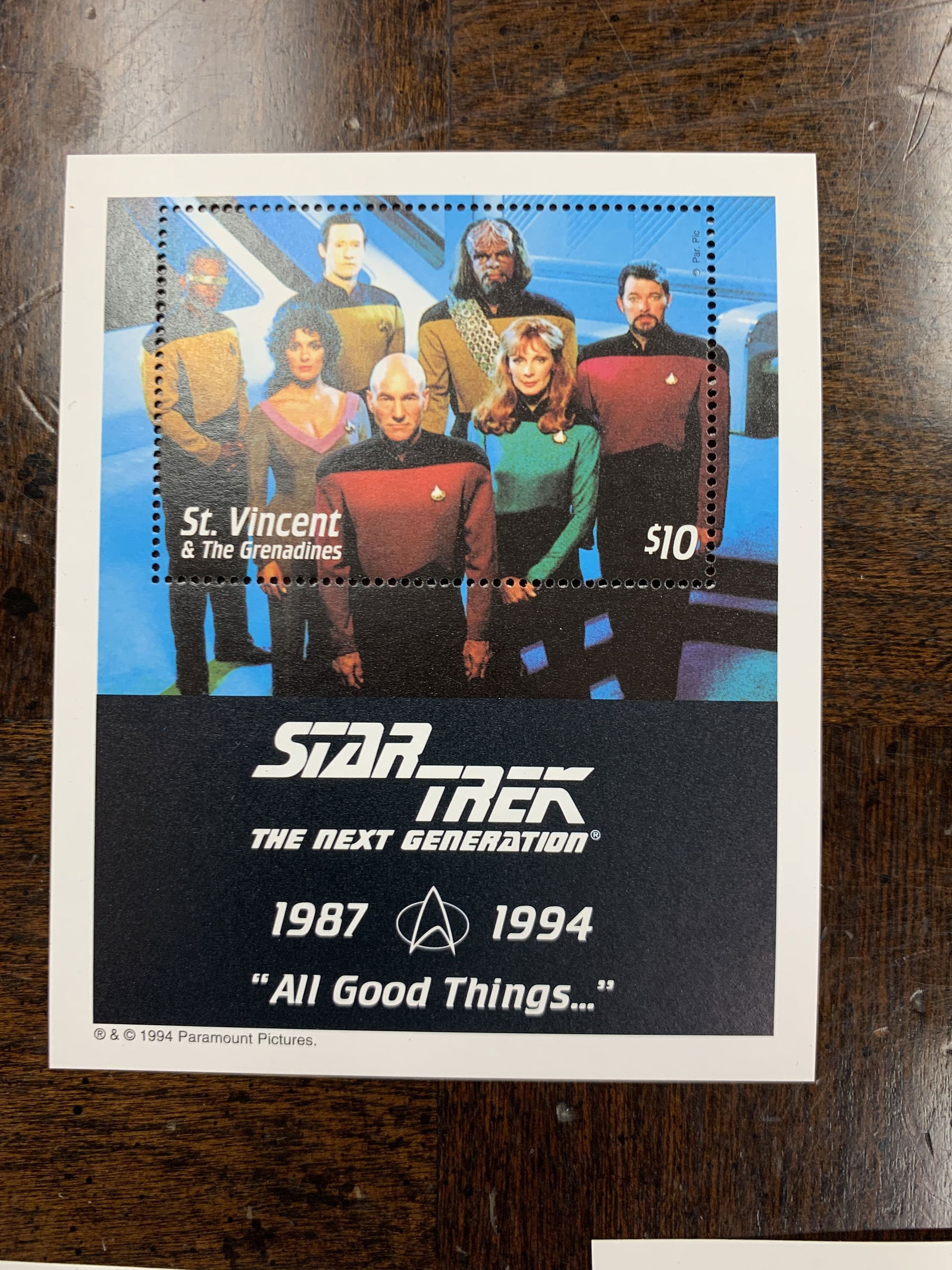 Star Trek Next generation stamp set (1 of 1)