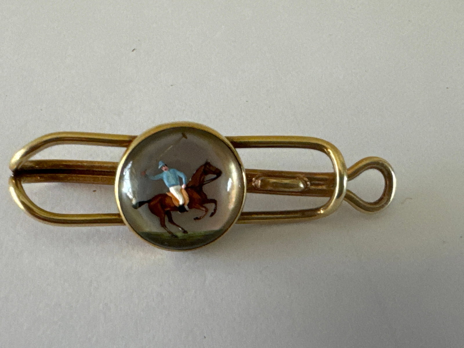 14K VintageYellow Gold Tie Clip Polo theme (1 of 3)