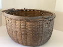 Antique Primitave Splint Woven Basket with Handle