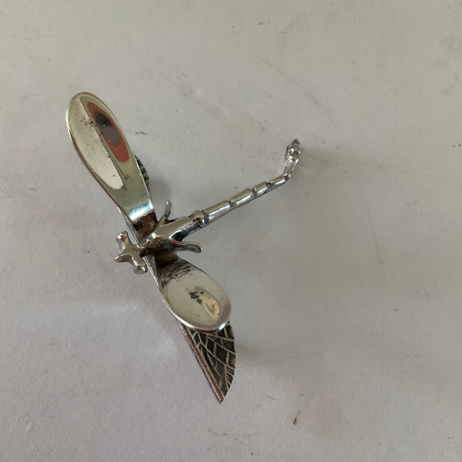 Handmade Sterling Silver Signed Dragonfly Pin (1 of 4)