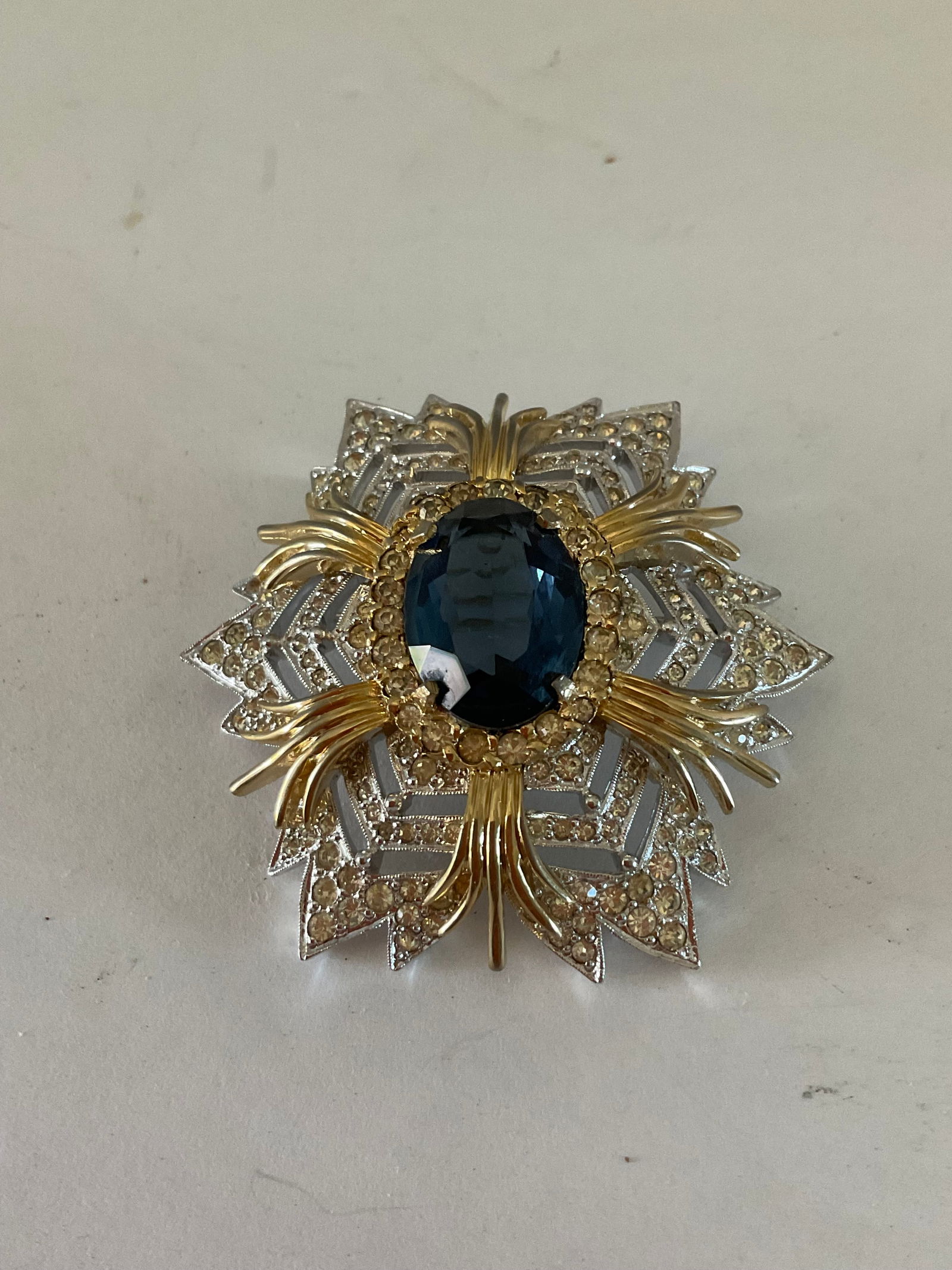 Signed Costume Brooch with Multiple Stones (1 of 4)