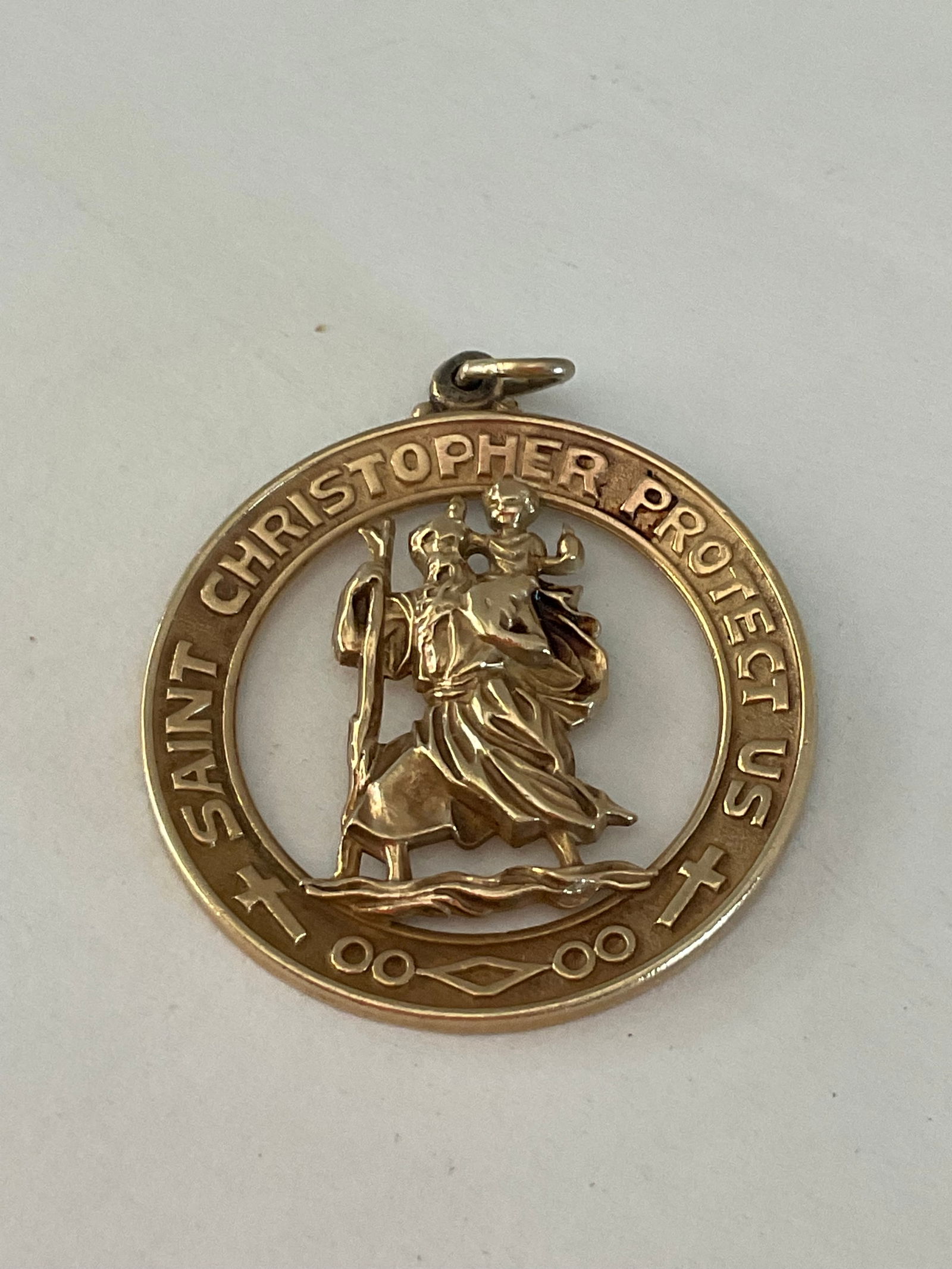 14K Yellow Gold Saint Christopher Pendant (1 of 4)
