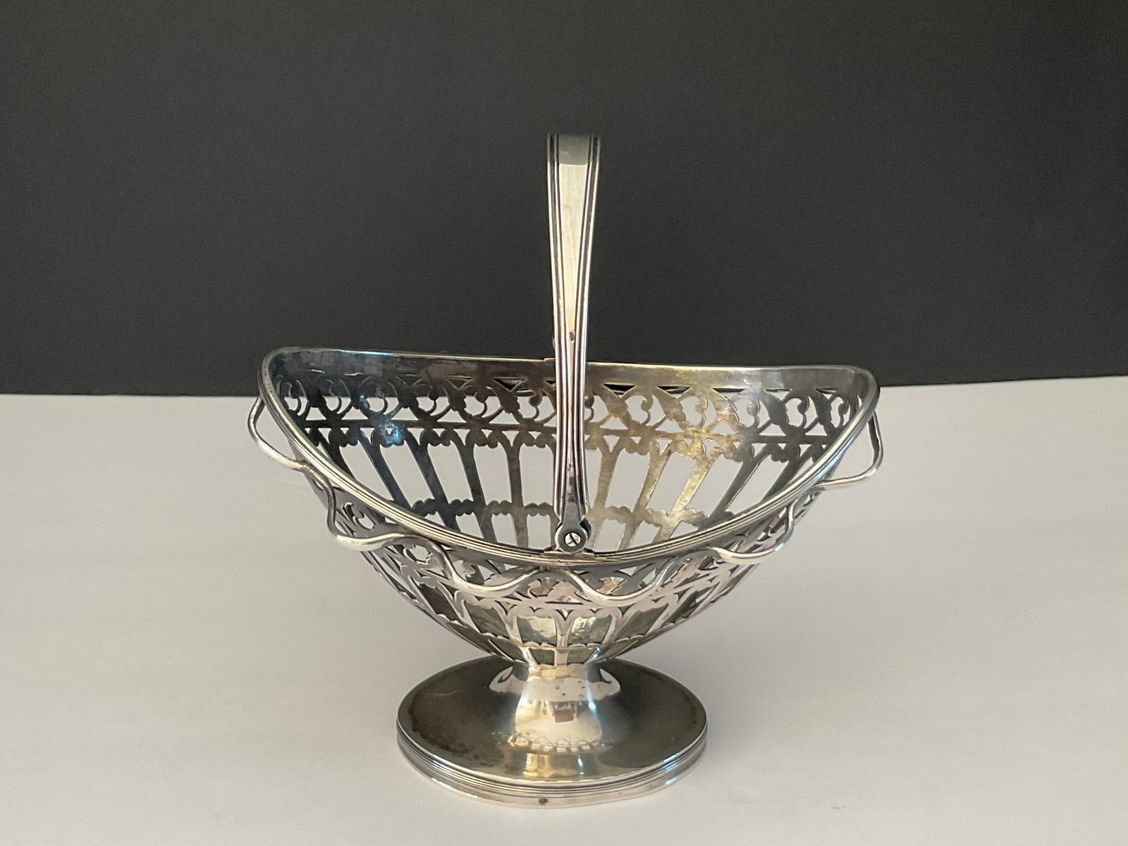 Antique Small Sterling Georgian Basket (1 of 7)