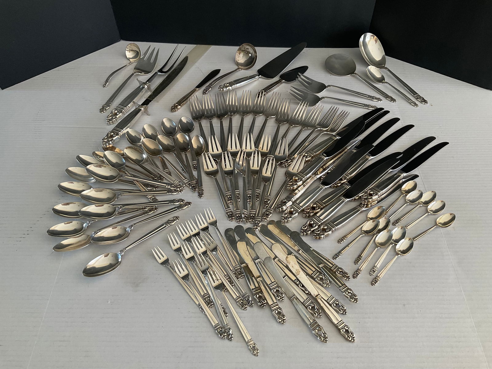 International Silver Service for 12 in the Royal Danish Pattern (1 of 10)