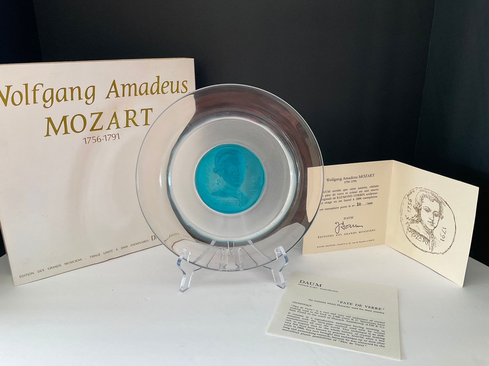 Daum Pate de France Crystal Plate - Mozart (1 of 7)