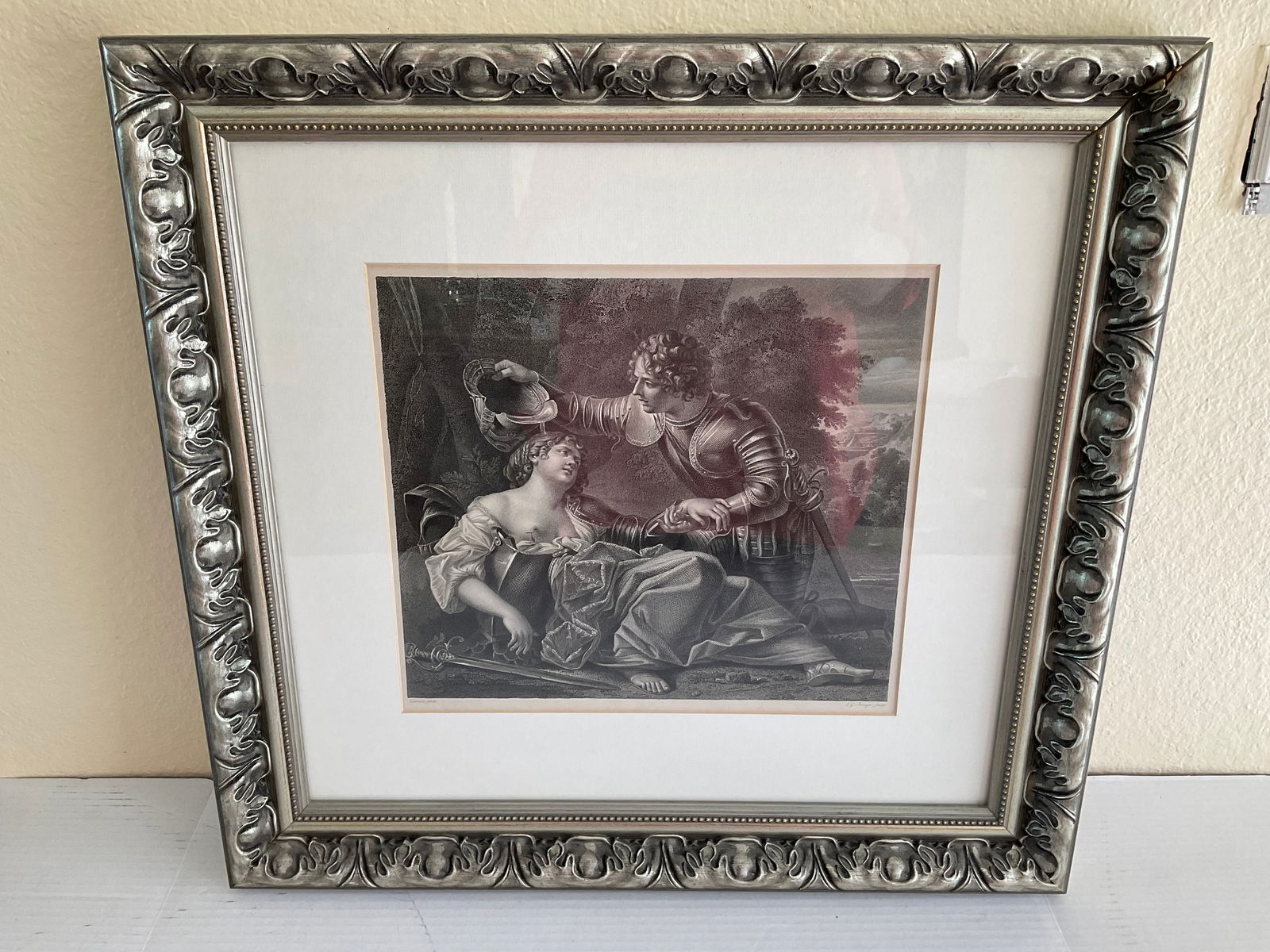 Antique Black and White Neoclassical Print (1 of 8)
