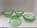 Collection Of Four Uranium Glass Bowls.