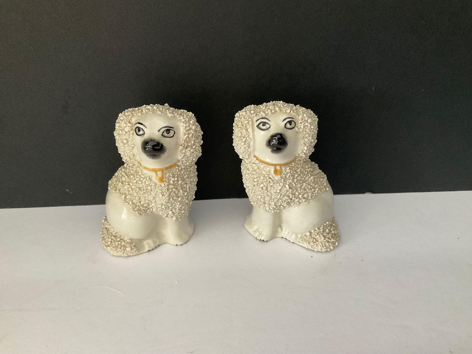 Miniature Pair 19th Century Staffordshire Dogs (1 of 4)