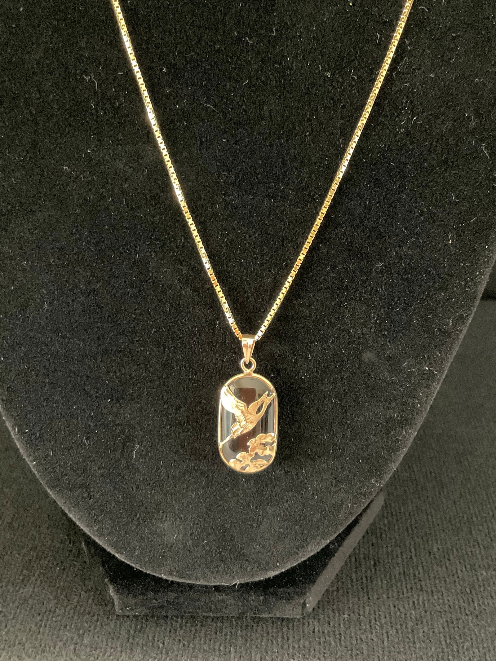 Vintage Asian Inspired 18K Yellow Gold Pendant and Chain (1 of 7)