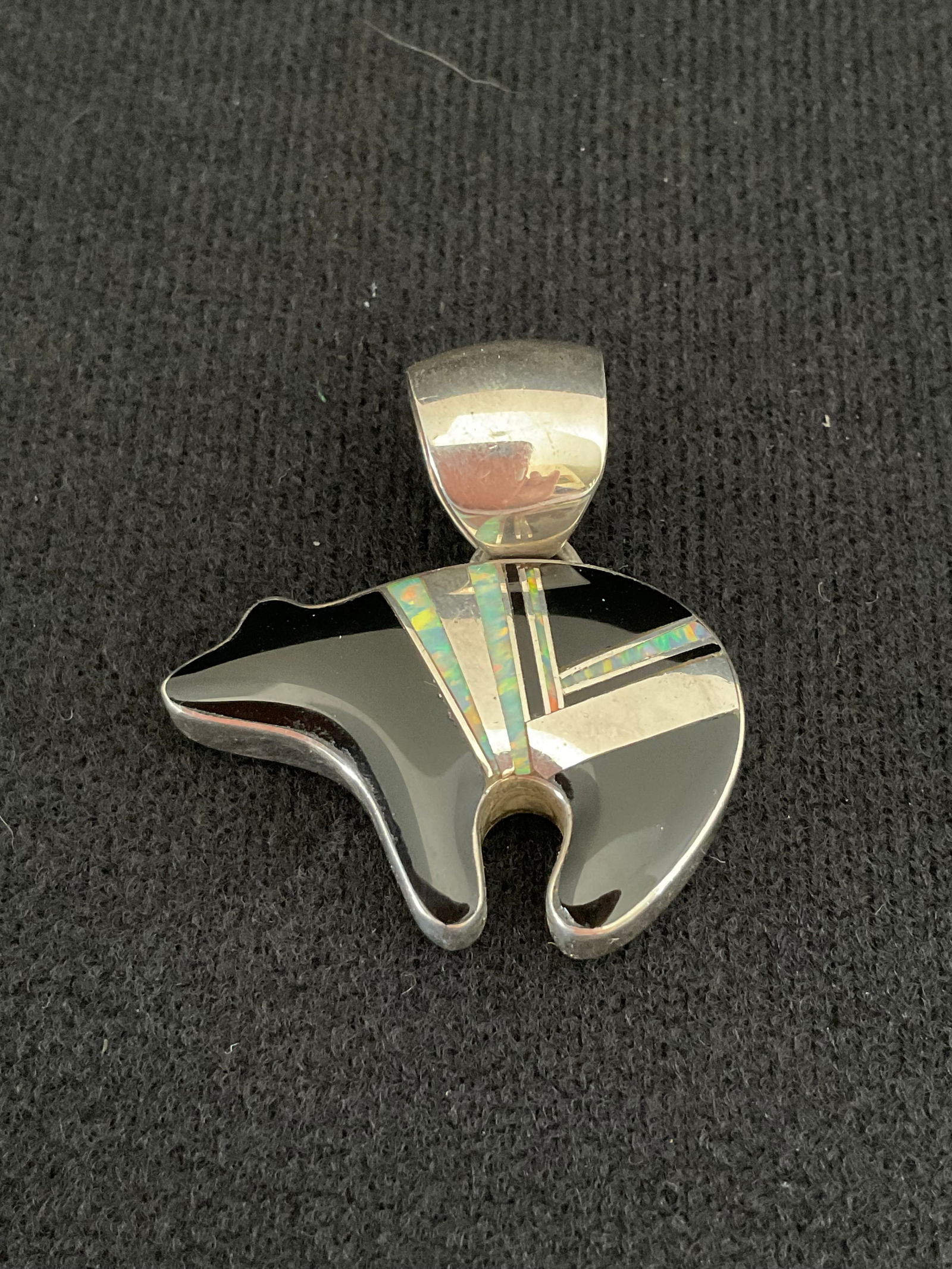 Cathy Webster Signed Navajo Bear Pendant (1 of 6)