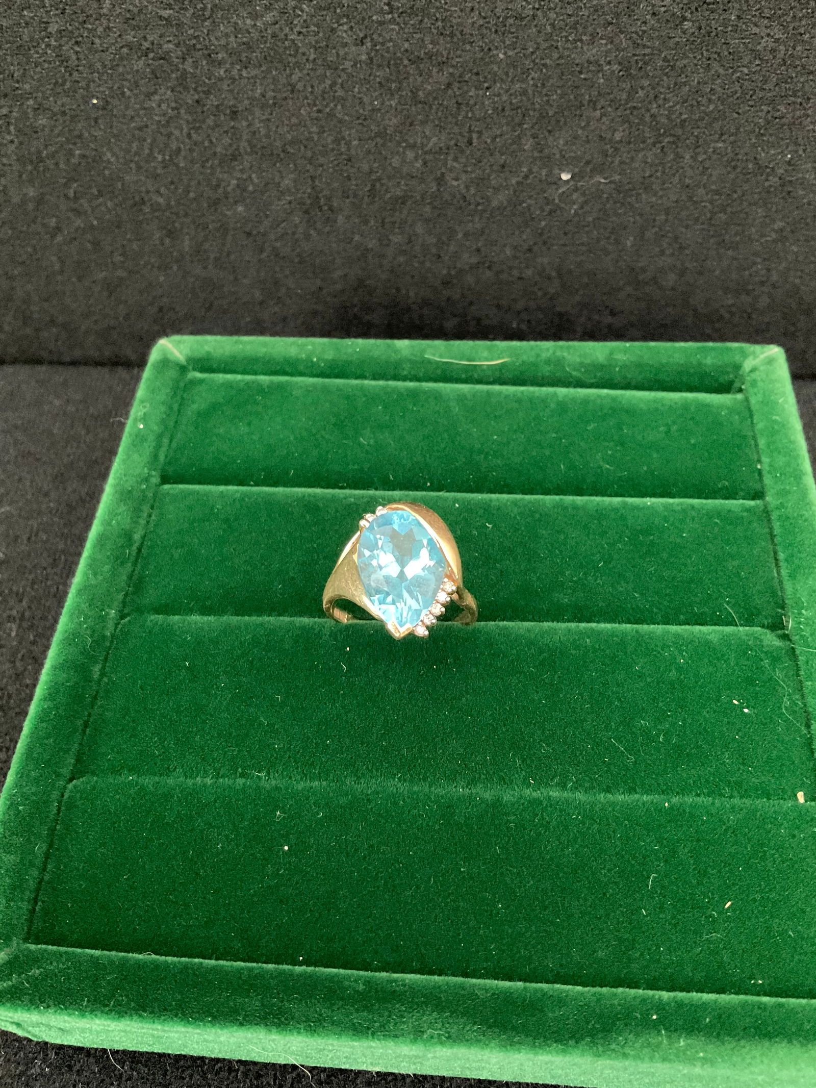 14K Yellow Gold Ring with Blue Topaz (1 of 6)