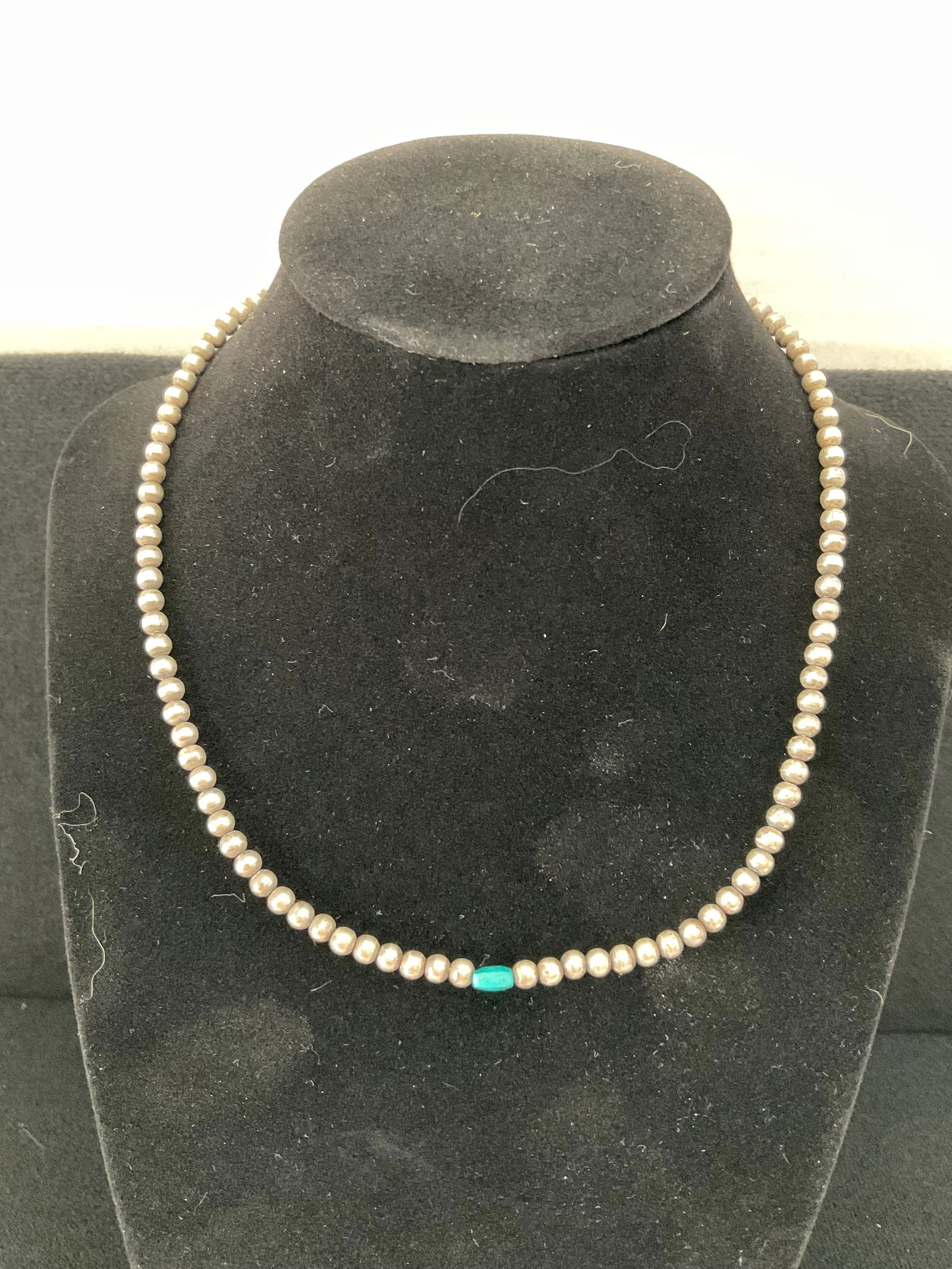A Sterling and Turquoise Vintage Necklace (1 of 5)