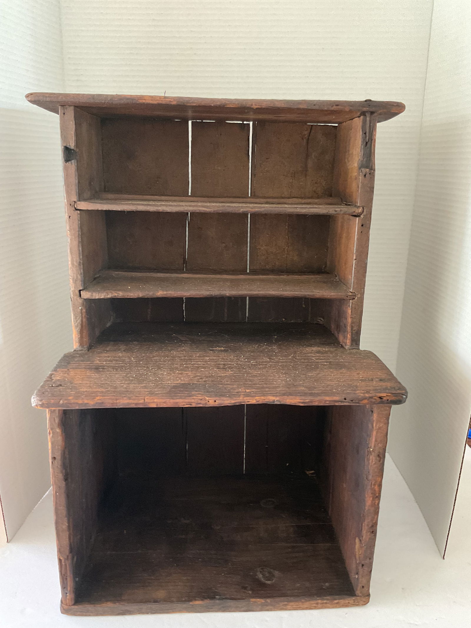 Primitive Wood Tabletop Cupboard (1 of 8)