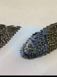Antique Korean Fish Shaped Water Dropper: An antique Korean ceramic water dropper most likely from the Joseon Dynasty. This piece is approximately 3" x 2" in very good condition. Please see photos.