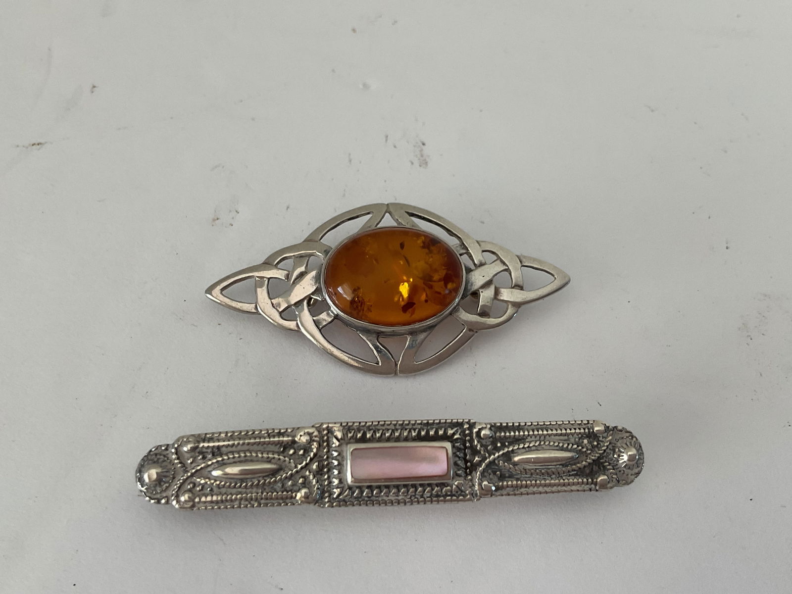 Vintage Sterling Brooches with Stones (1 of 5)