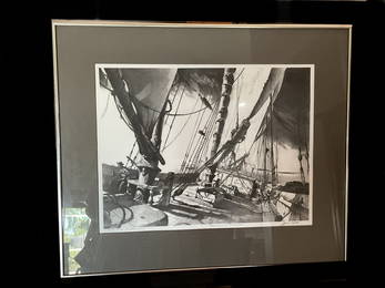 John A Noble (1913 -1983) Maritime Lithograph Signed, Titled. “Old and Underway&rdquo;