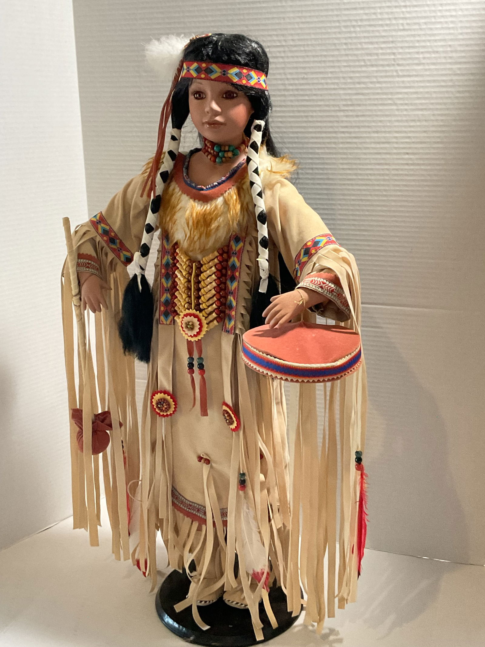 Collectible Porcelain Native American Doll (1 of 7)