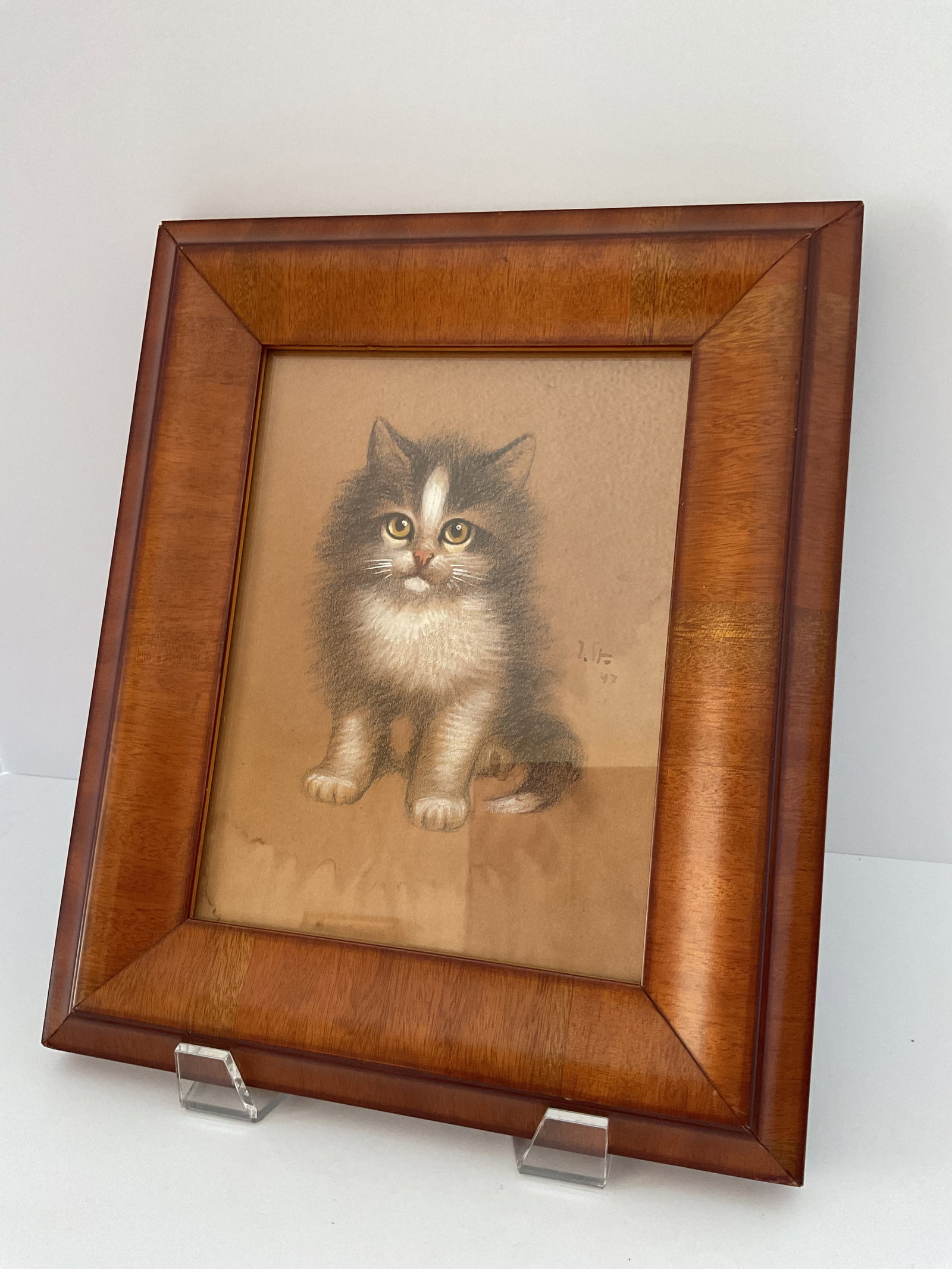 Pastel and Gouache Kitten Portrait in the Style of Birkhard Flury (1 of 6)