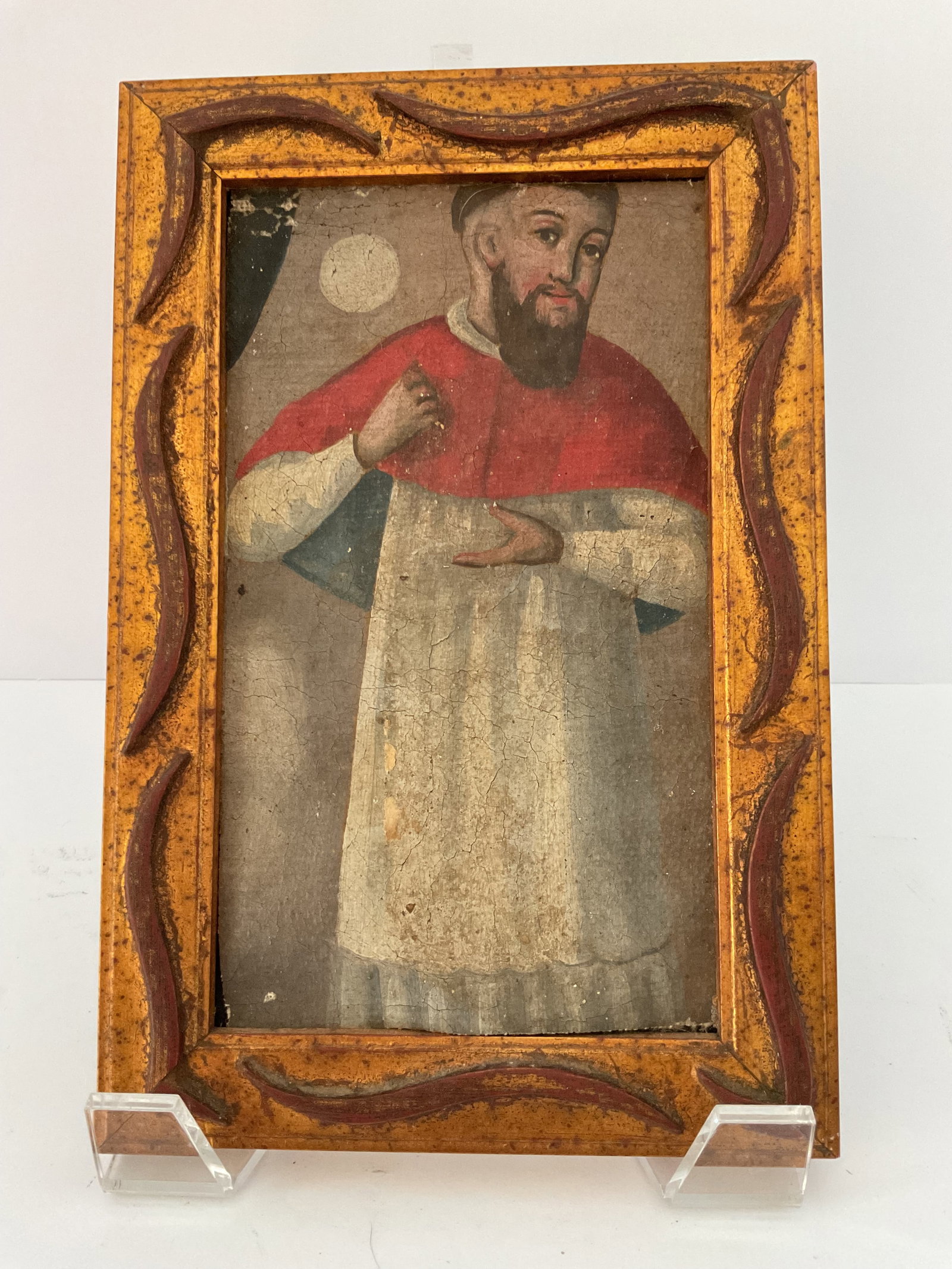 18th Century Oil on Canvas Spanish Colonial Saint Raymond Nonatus (1 of 6)
