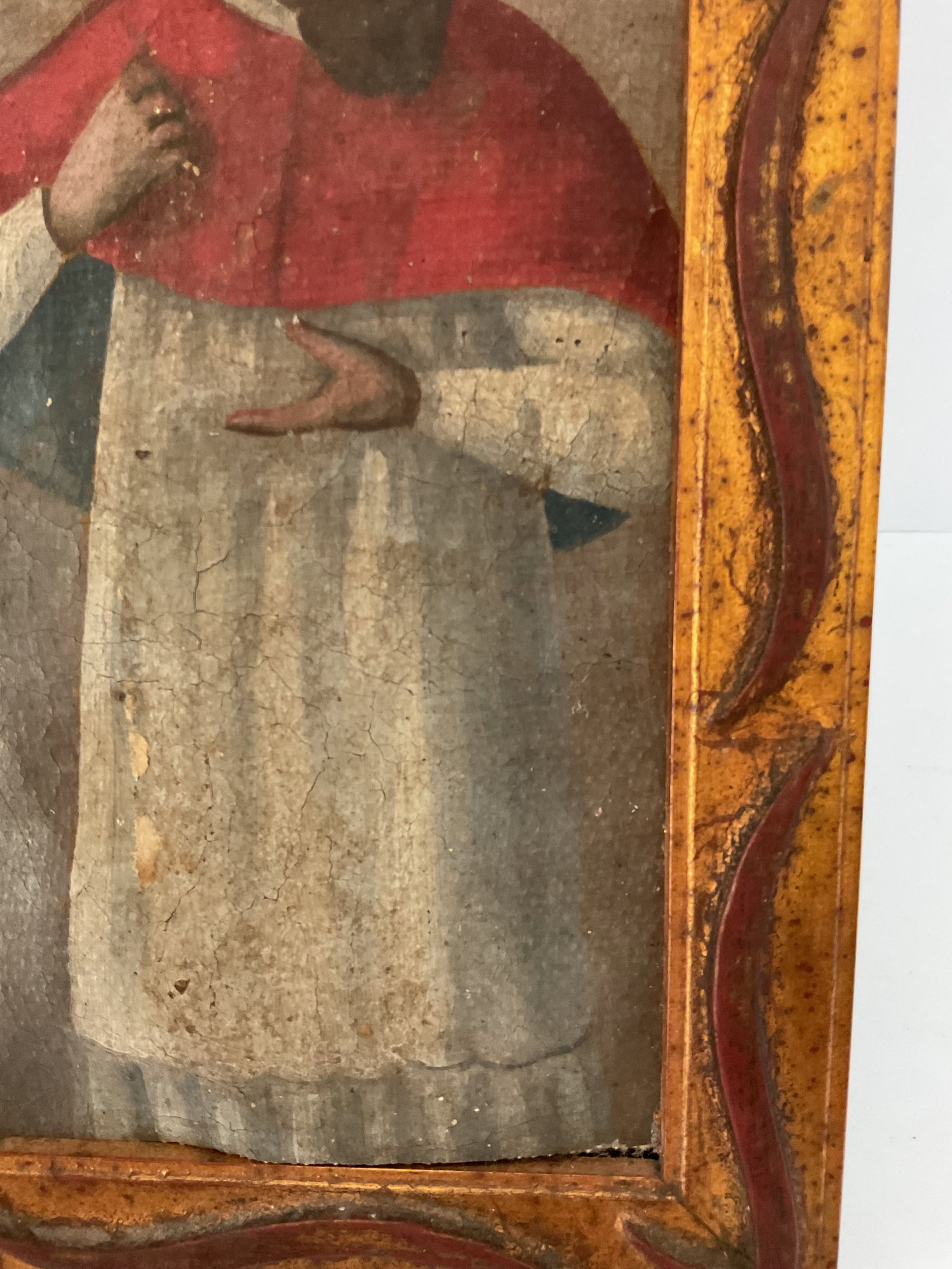 18th Century Oil on Canvas Spanish Colonial Saint Raymond Nonatus - 4