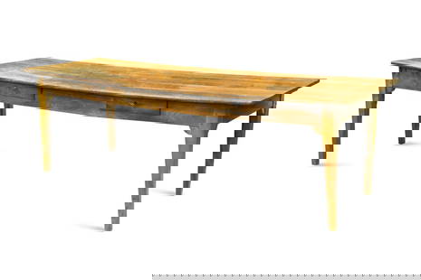 A Long Wooden Table: H:76 cm W: 247cm D: 84cm